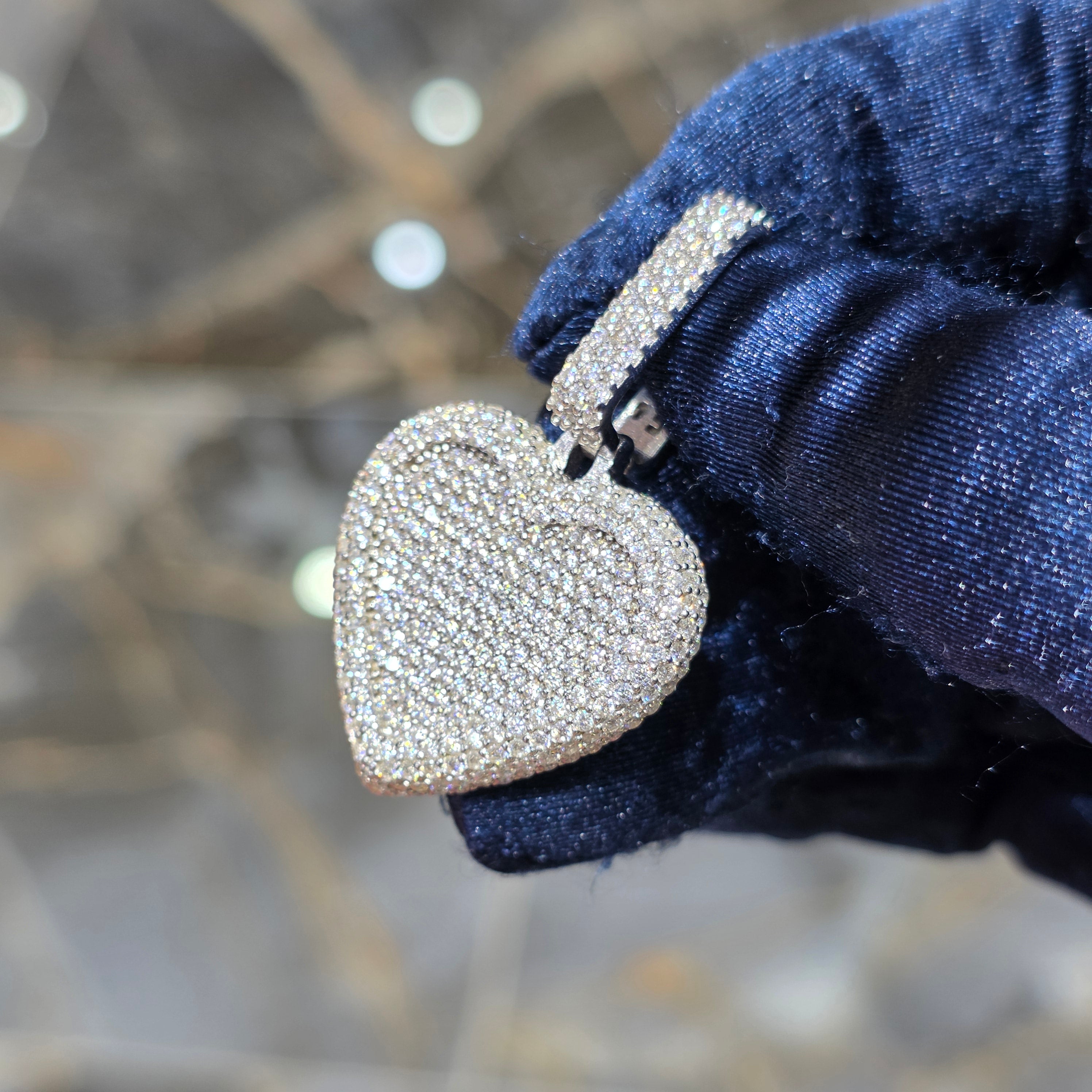 Moissanite Heart Pendant – 925 Sterling Silver | 3.57 CTW | Silver, Gold & Rose Gold