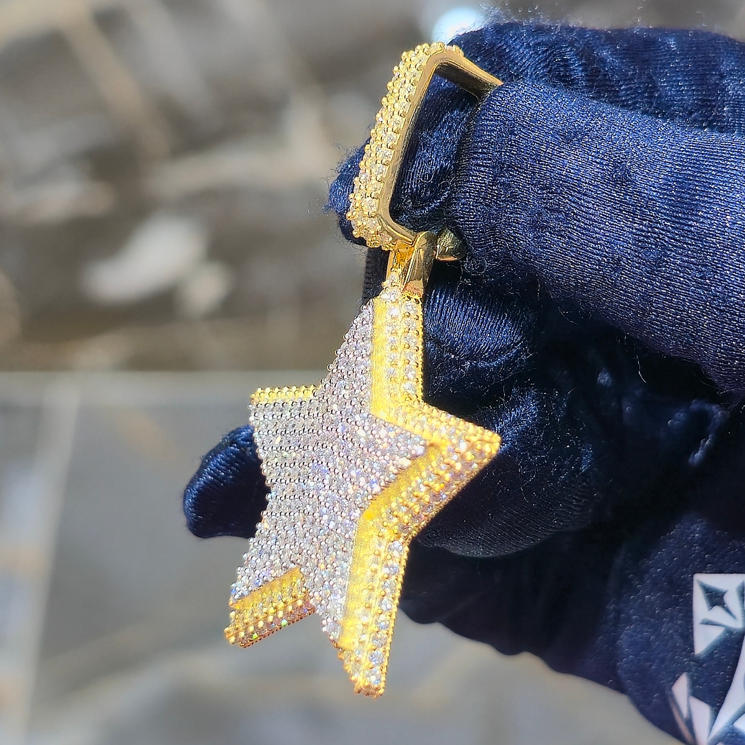 Moissanite Star Pendant – 925 Sterling Silver | 2.67 CTW | Silver, Gold & Rose Gold