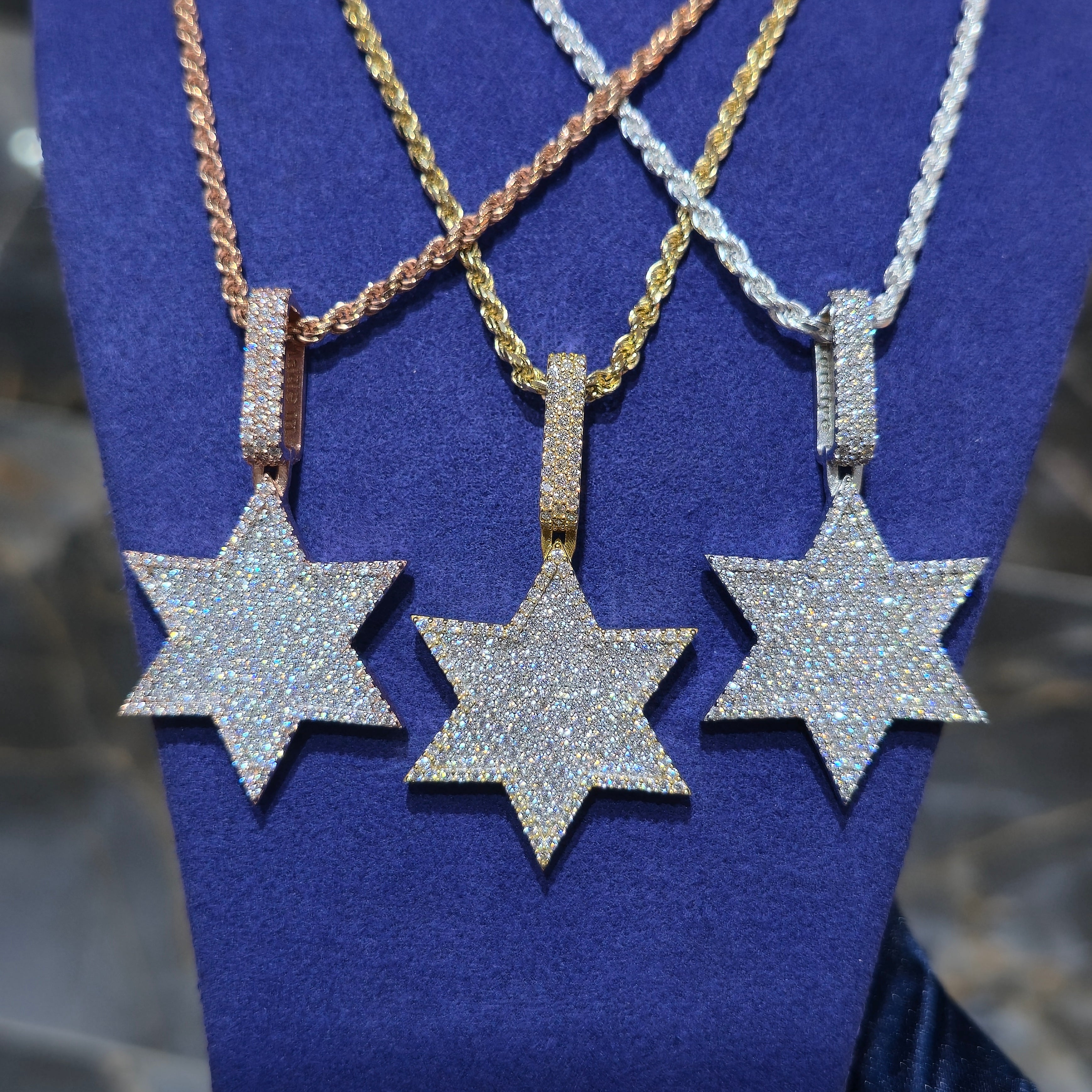 Star of David Pendant + Rope Chain Combo