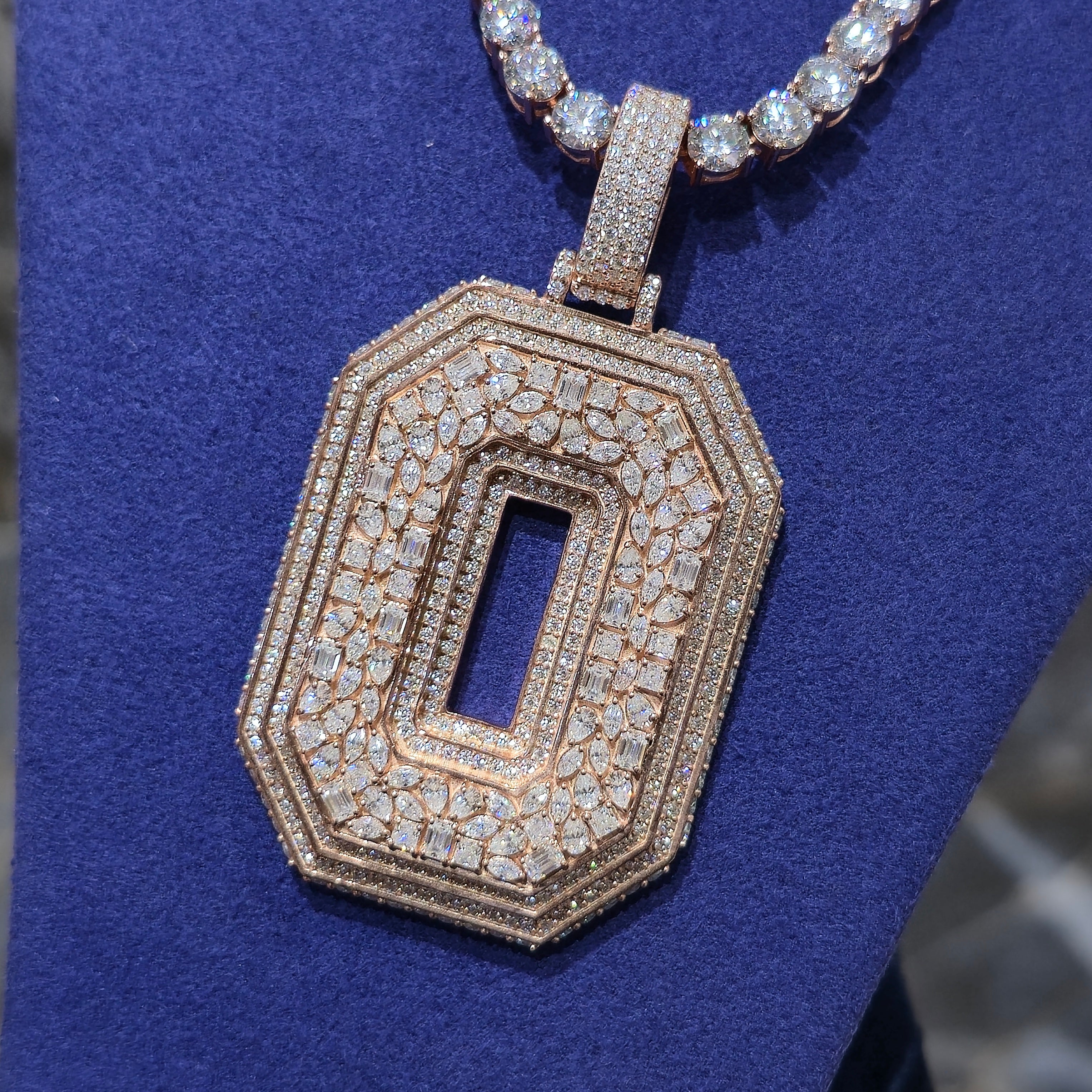 Custom Number Pendant & Tennis Chain Combo Set