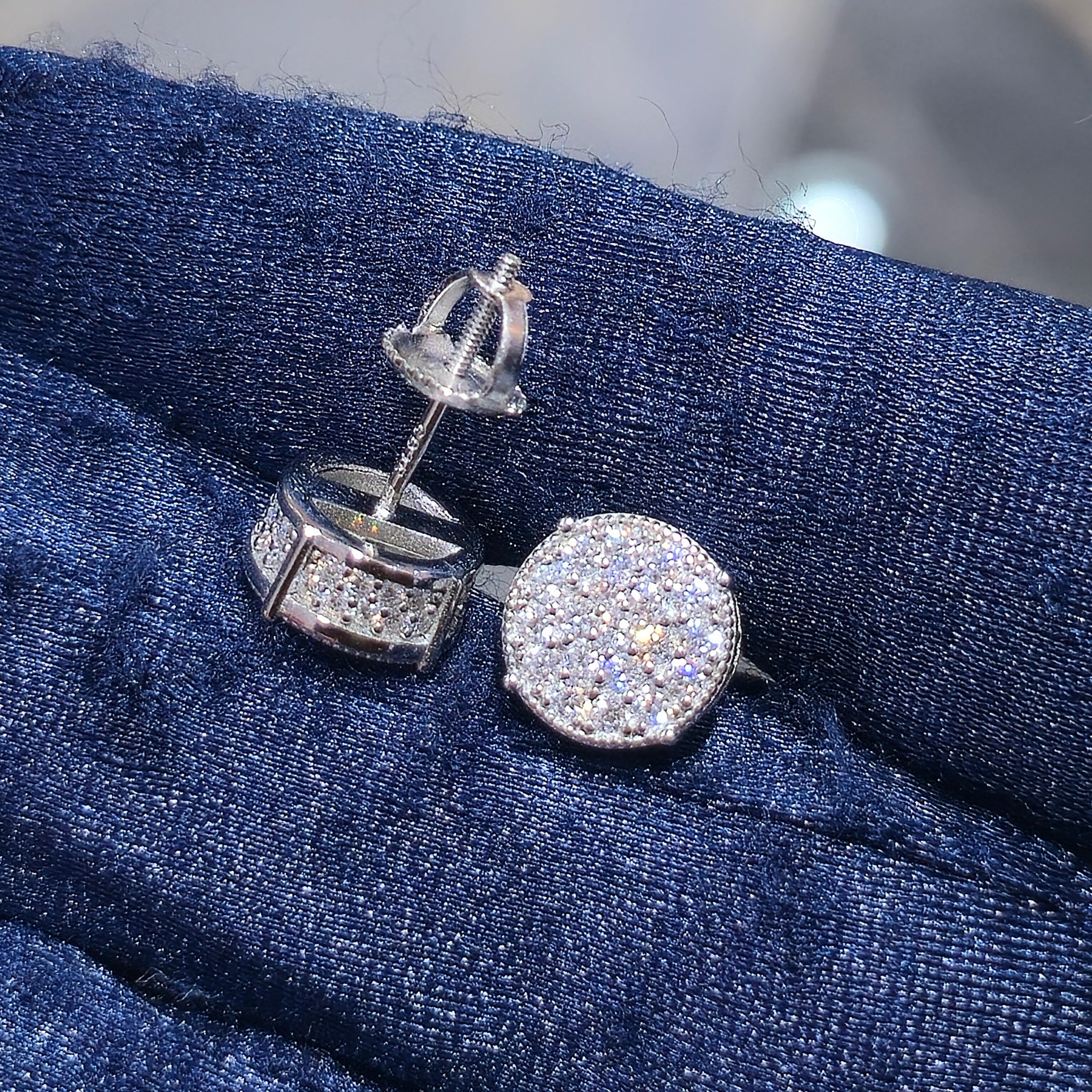 Dazzling Moissanite Stud Earrings - Silver