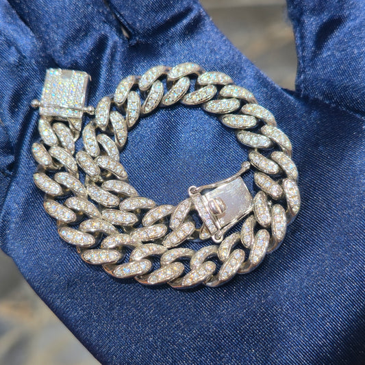 10MM Cuban Link Bracelet – 3.32 CTW VVS Moissanite