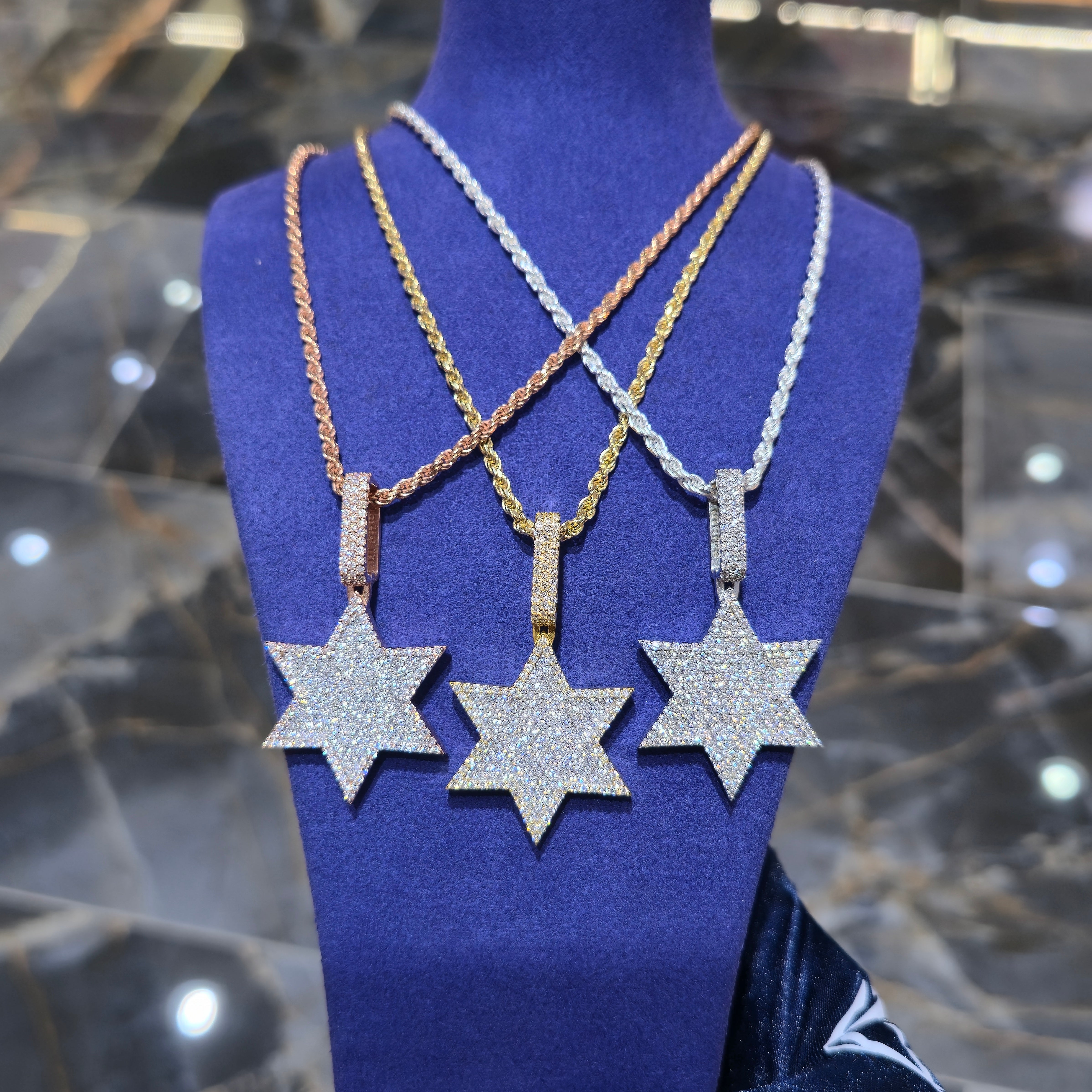 Star of David Pendant + Rope Chain Combo