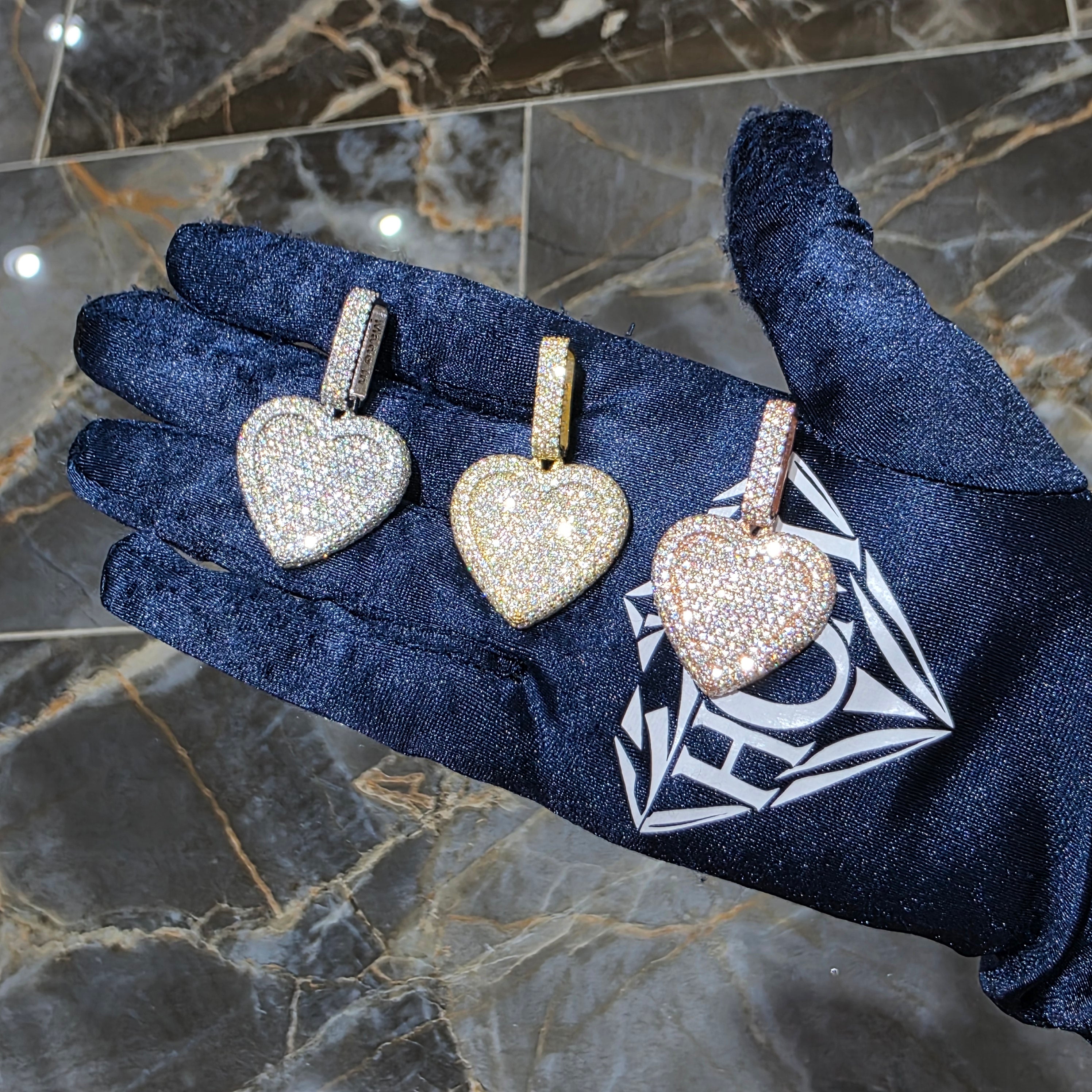 Moissanite Heart Pendant – 925 Sterling Silver | 3.57 CTW | Silver, Gold & Rose Gold