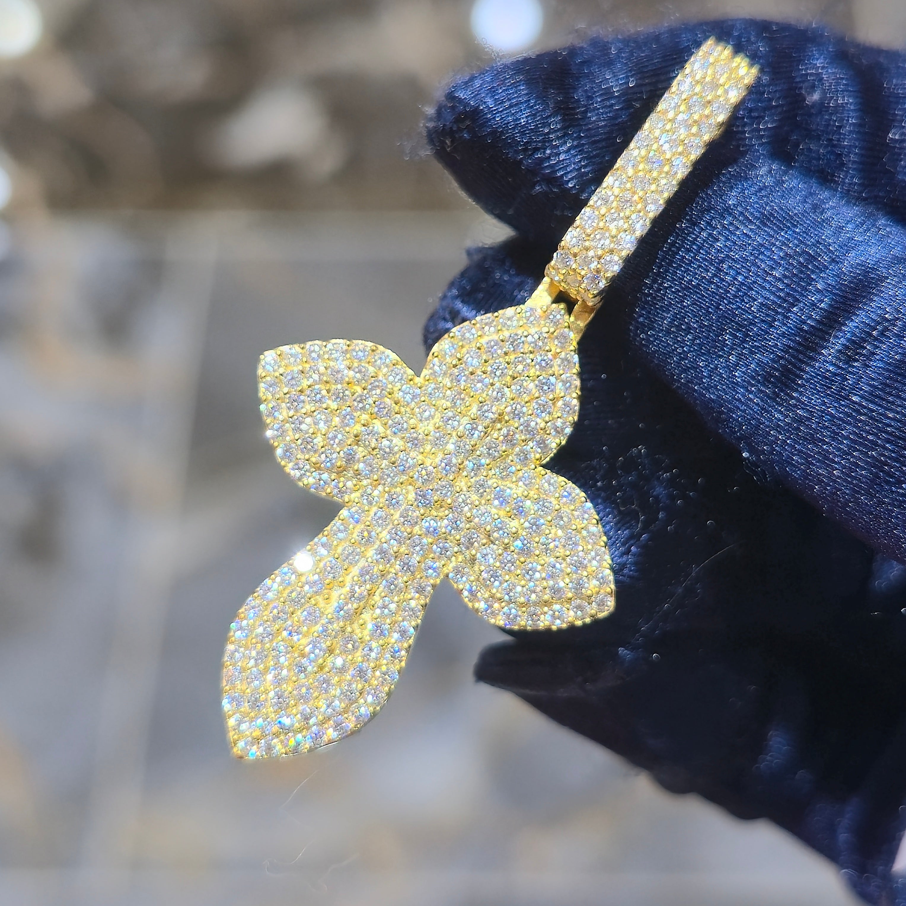 Moissanite Cross Pendant – 925 Sterling Silver |2.36 CTW| Silver, Gold & Rose Gold |