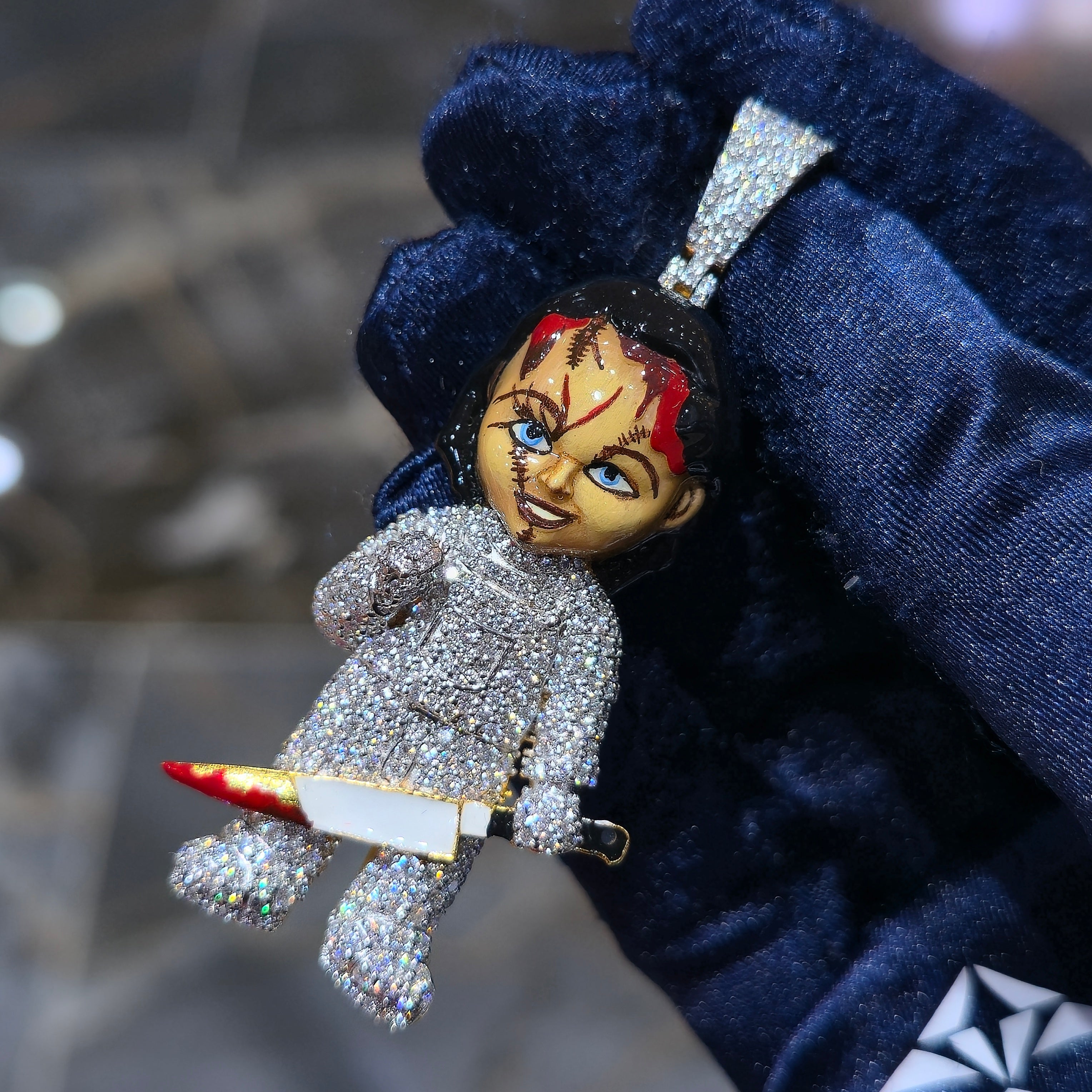 Chucky & Tiffany Silver Moissanite Pendant