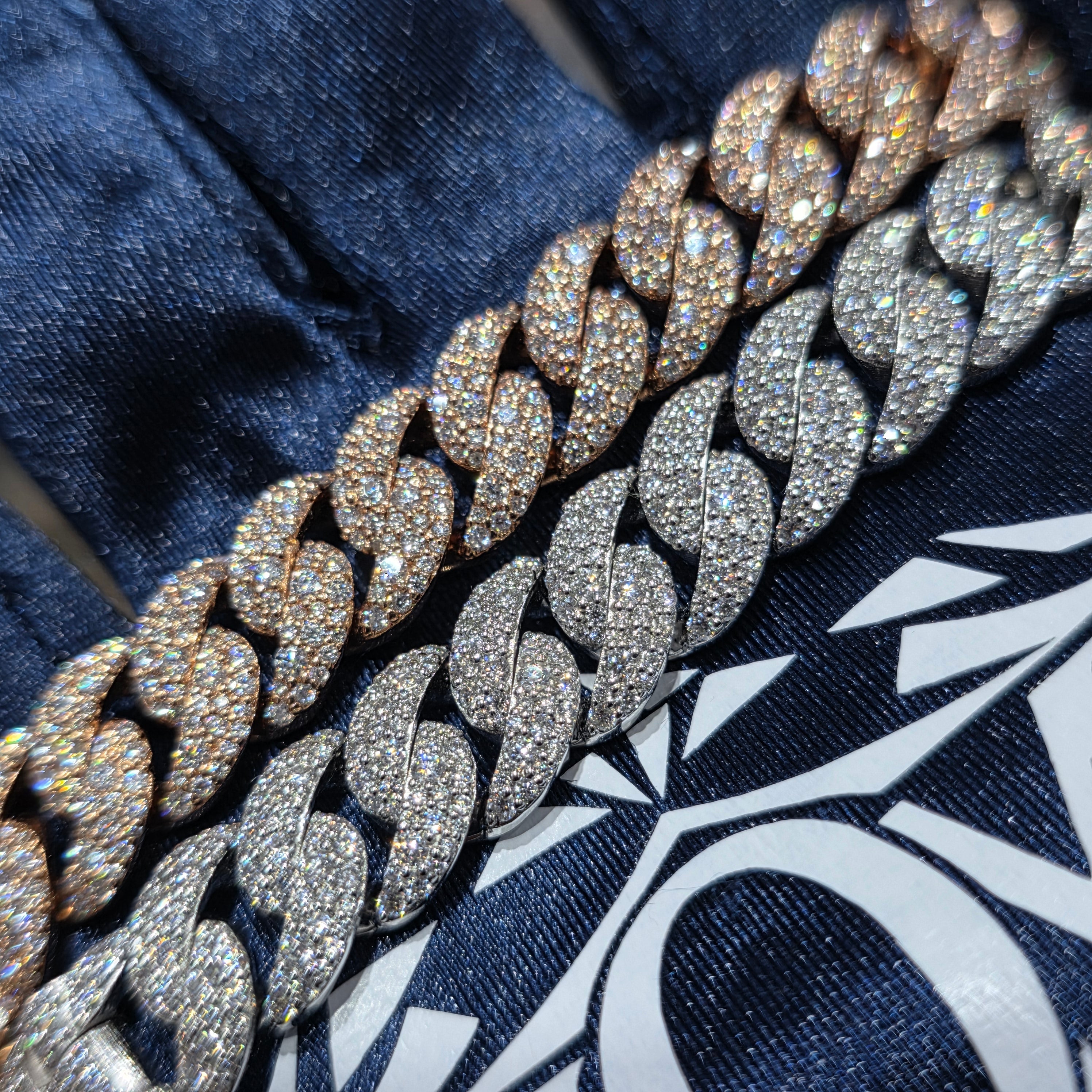 Moissanite Mosaic Setting Cuban Link Bracelet – 925 Sterling Silver | 10MM