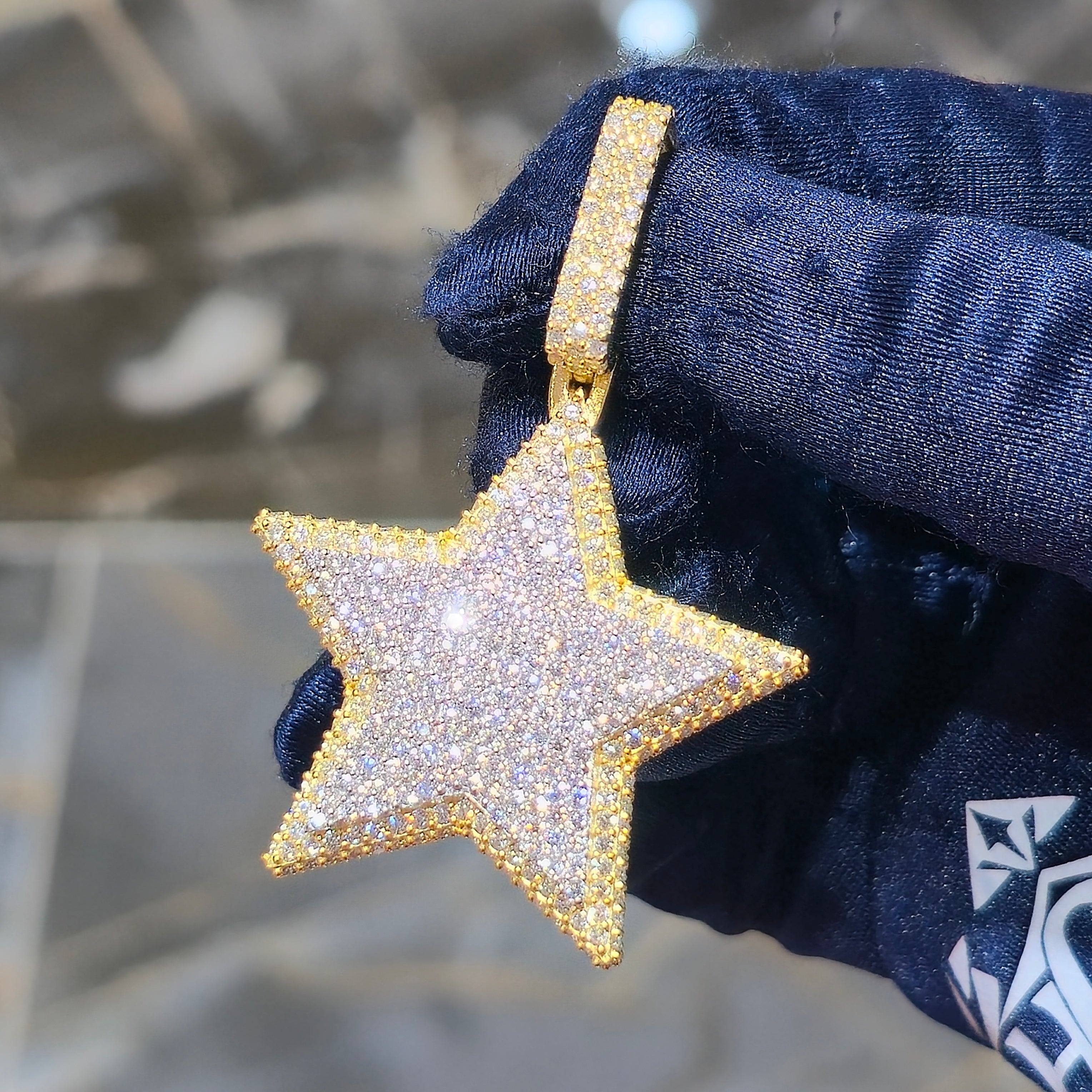 Moissanite Star Pendant – 925 Sterling Silver | 2.67 CTW | Silver, Gold & Rose Gold