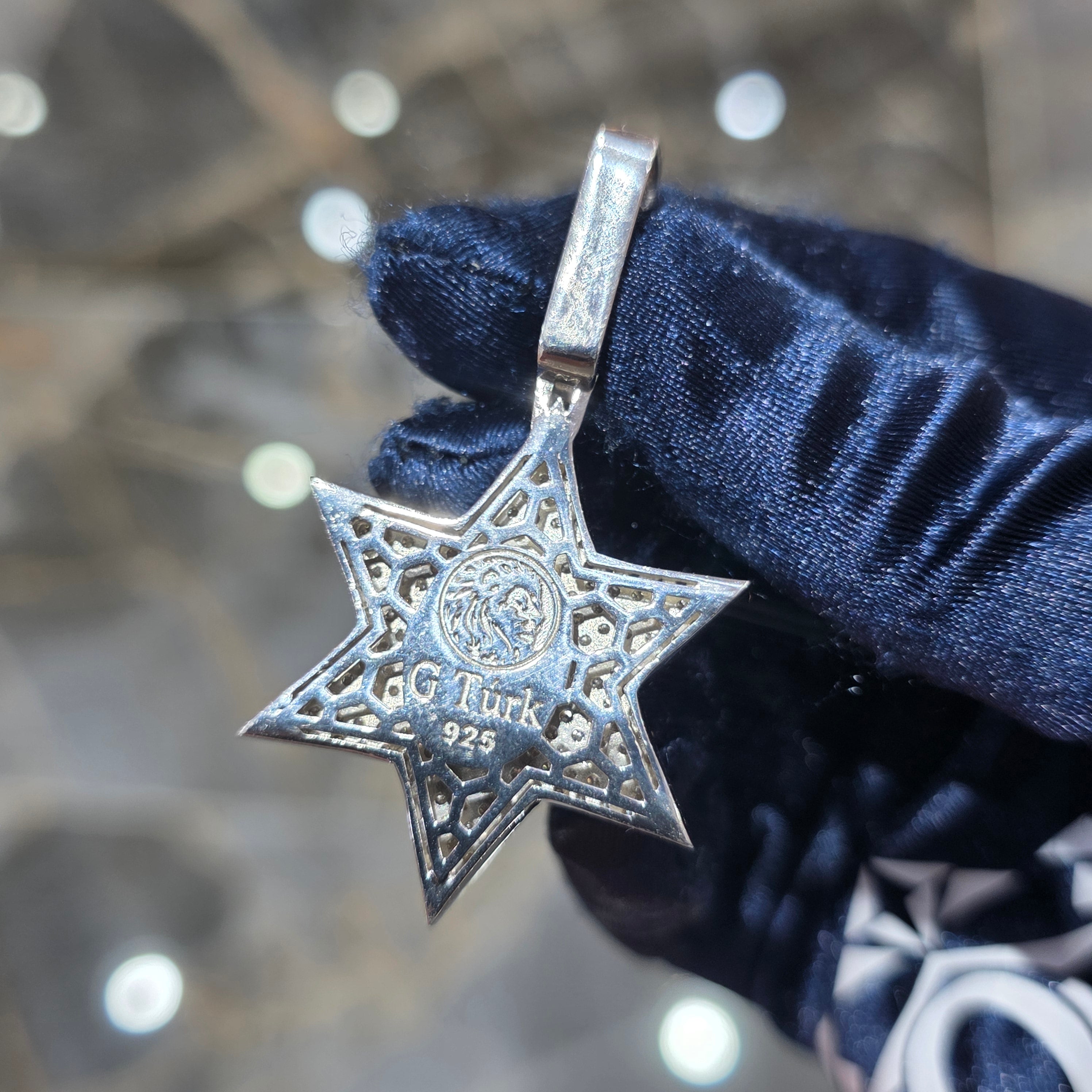 Moissanite Star of David Pendant – 925 Sterling Silver | 2.75 CTW | Silver, Gold & Rose Gold