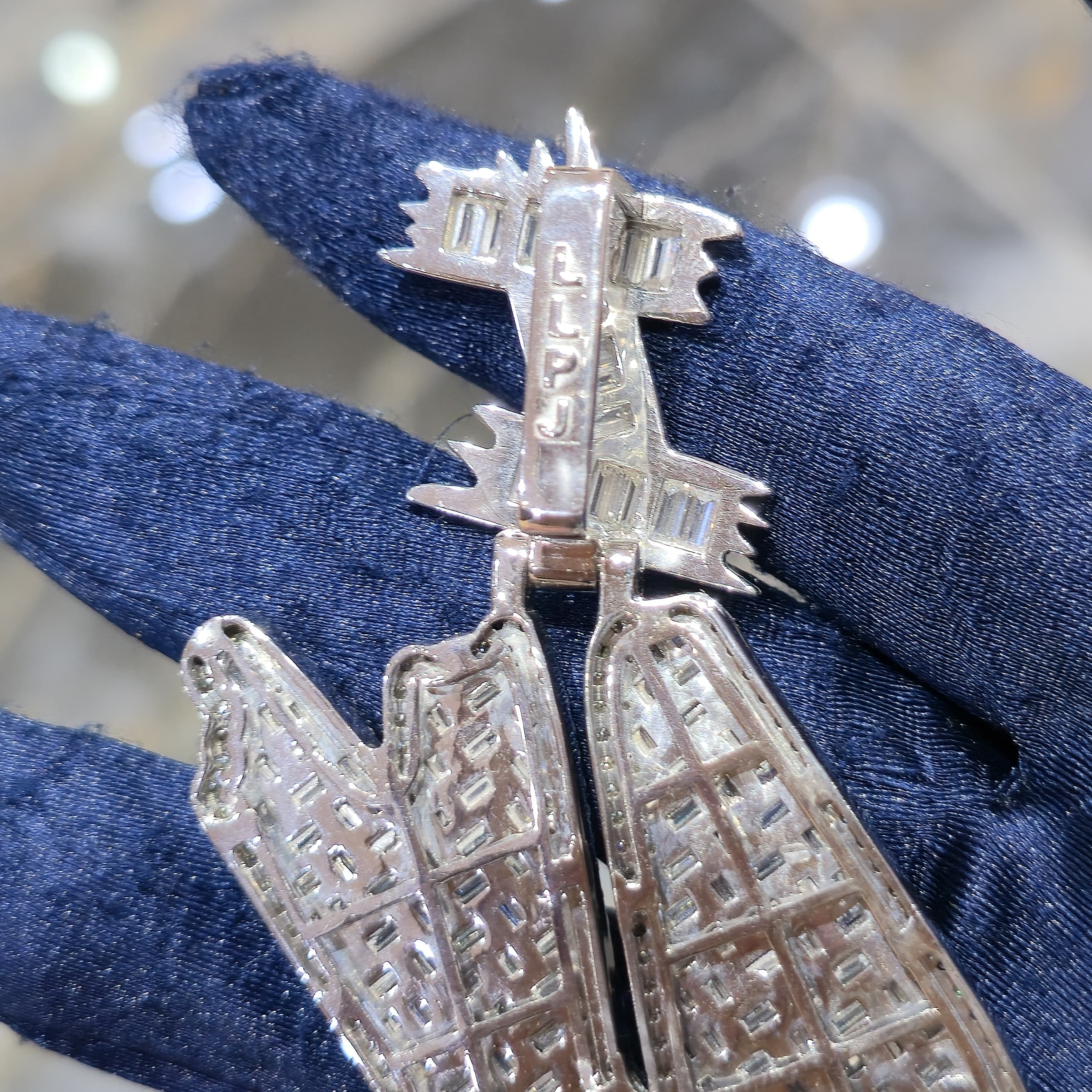 Custom 2×3 Inch Moissanite Pendant With 3mm Tennis Chain | 925 Sterling Silver | White Yellow & Rose Gold