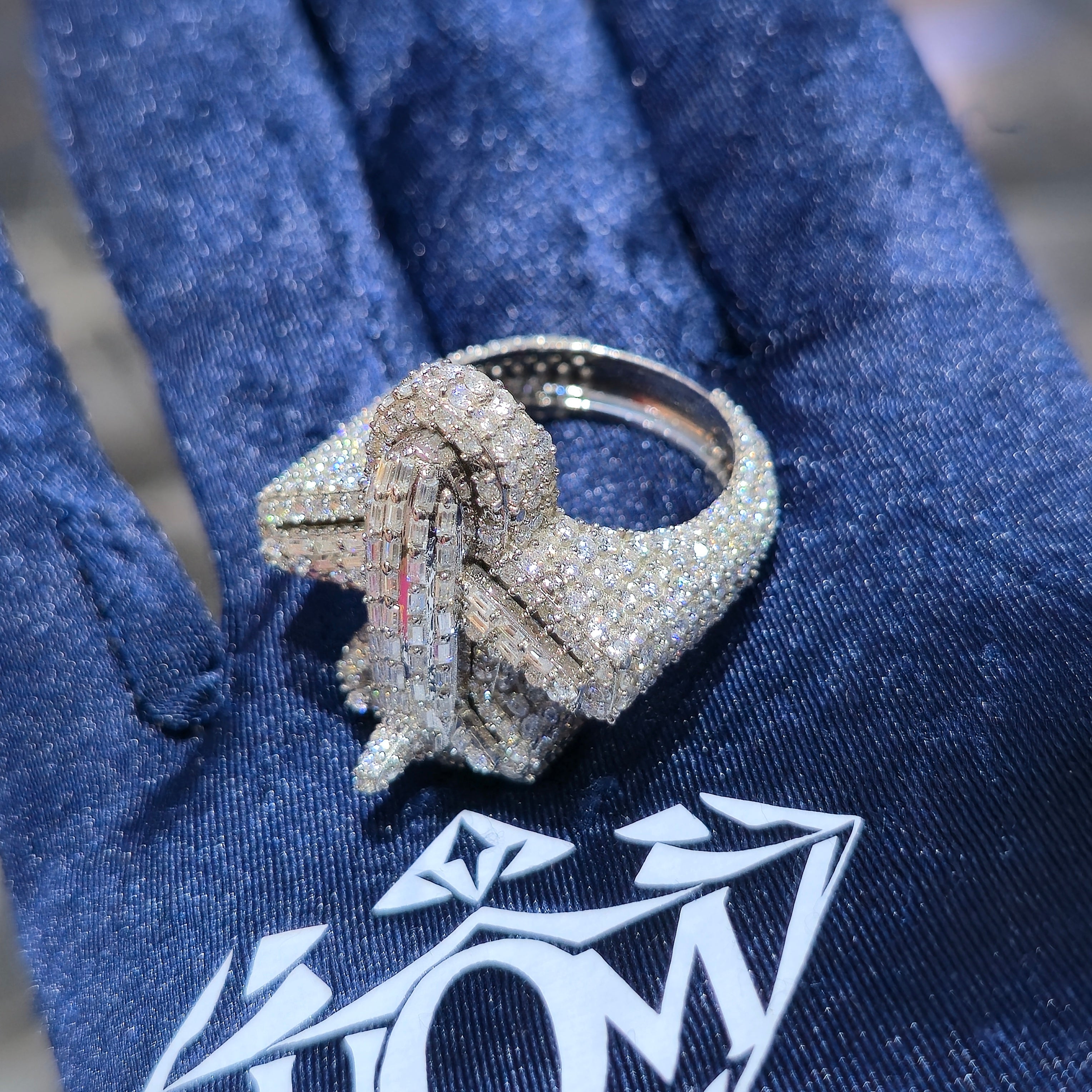3.00 CTW Moissanite Cluster Ring in Sterling Silver | Iced-Out Statement Ring