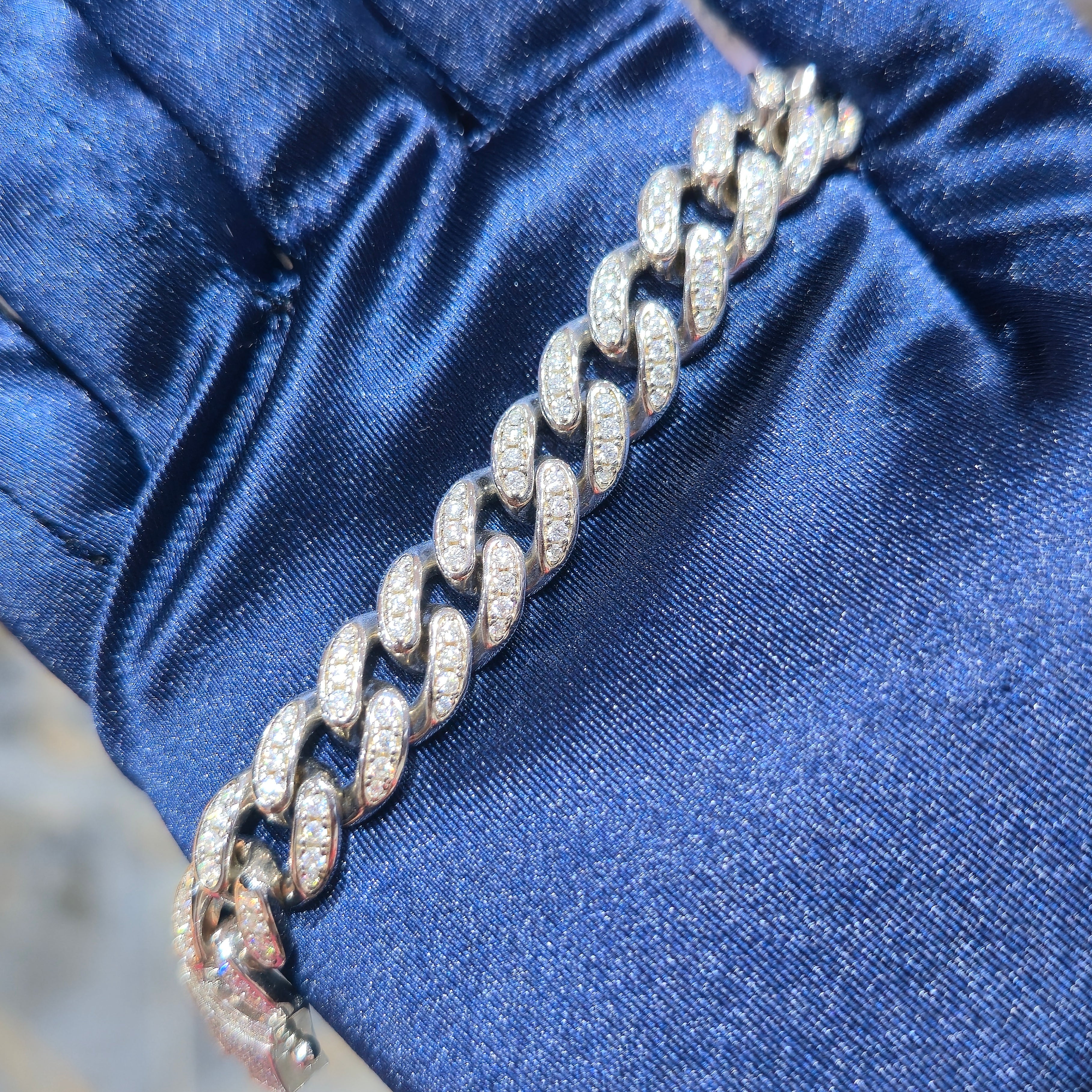 10mm Moissanite 3.32 ctw Cuban Link Bracelet 10mm
