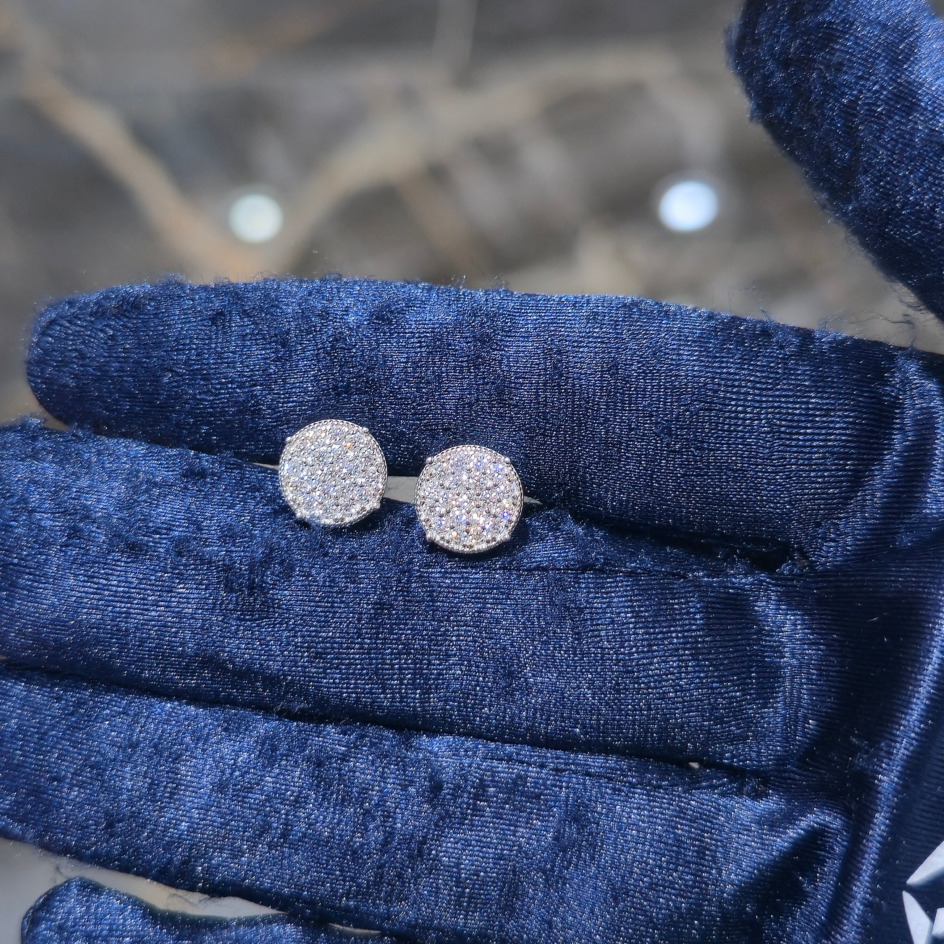 Dazzling Moissanite Stud Earrings - Silver