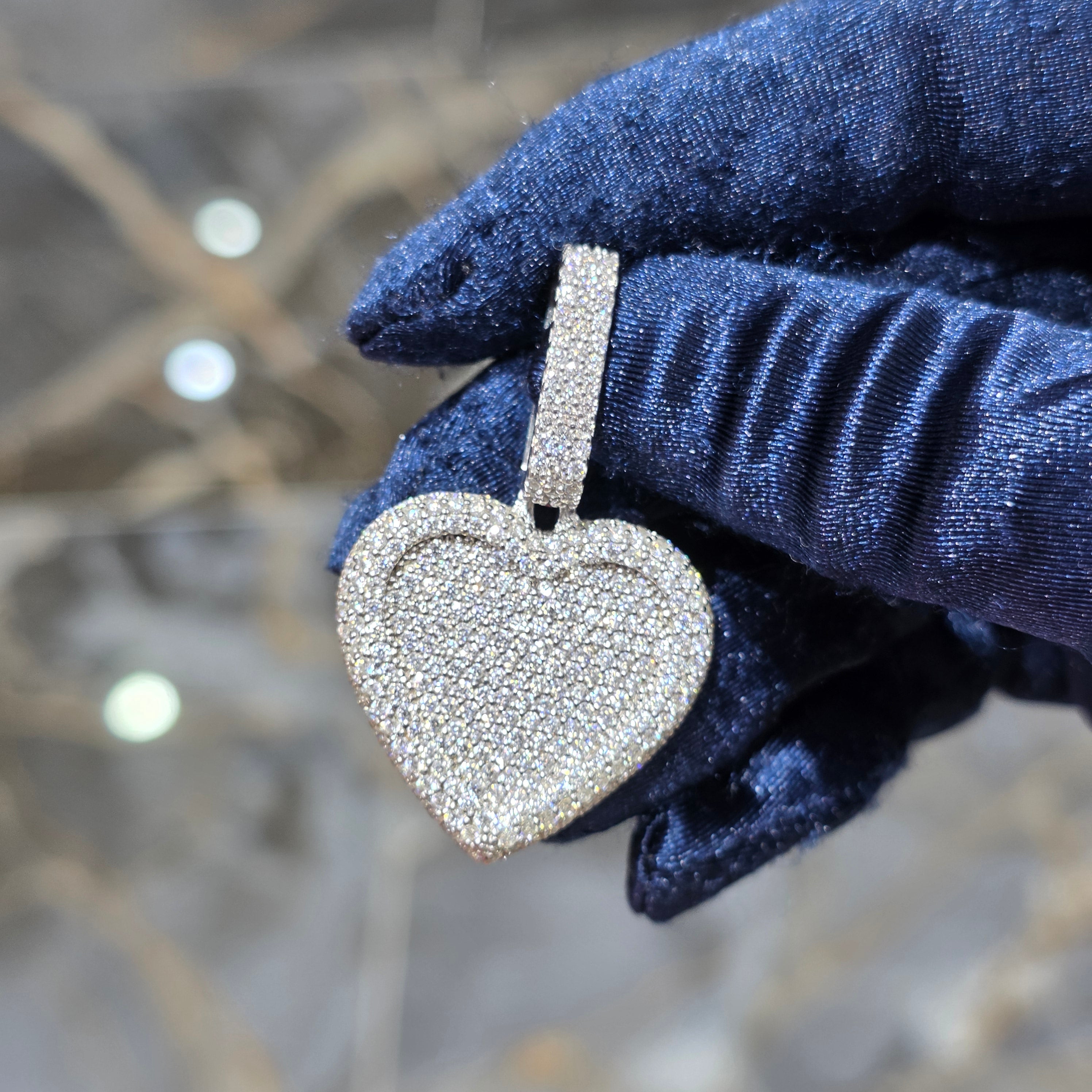 Moissanite Heart Pendant – 925 Sterling Silver | 3.57 CTW | Silver, Gold & Rose Gold