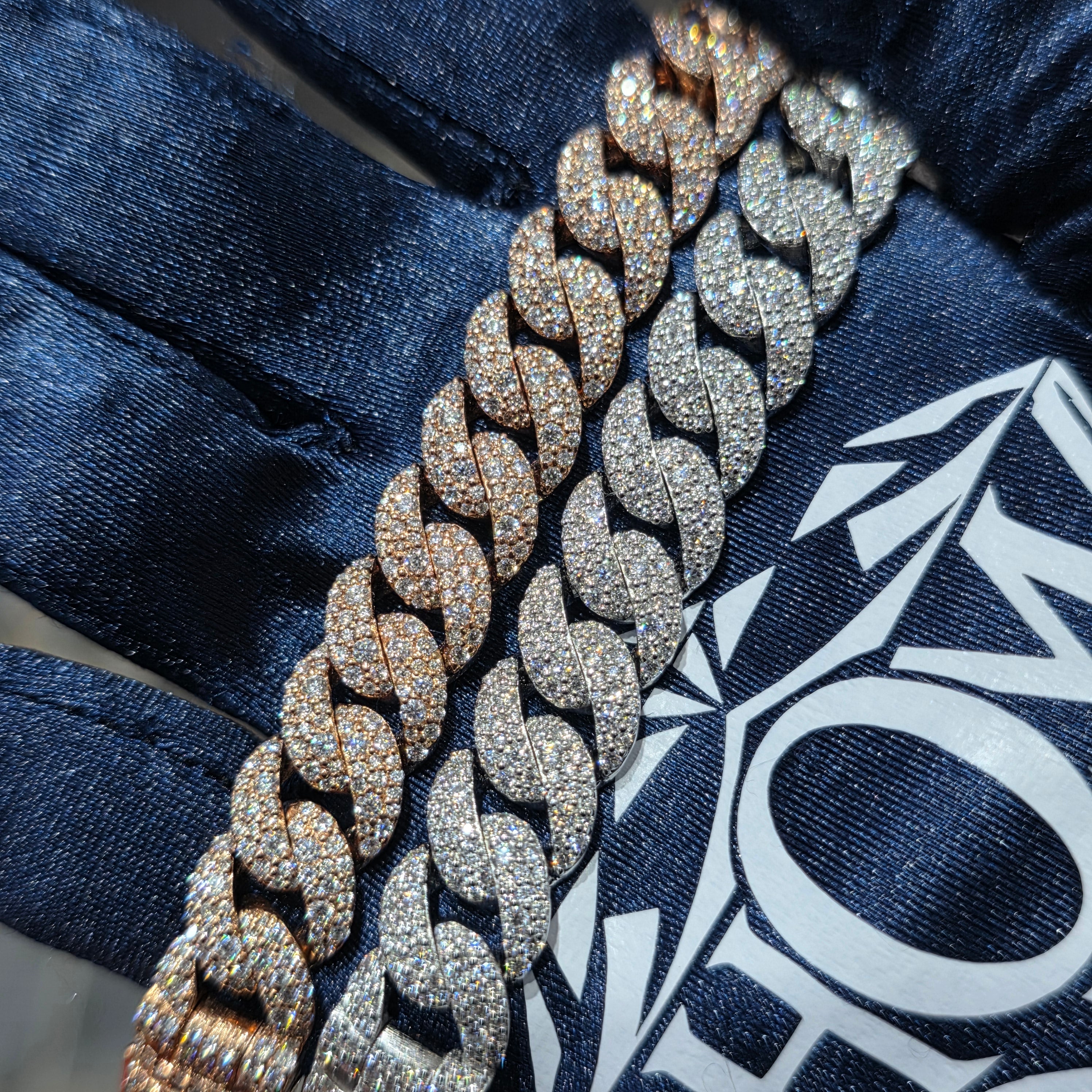 Moissanite Mosaic Setting Cuban Link Bracelet – 925 Sterling Silver | 10MM