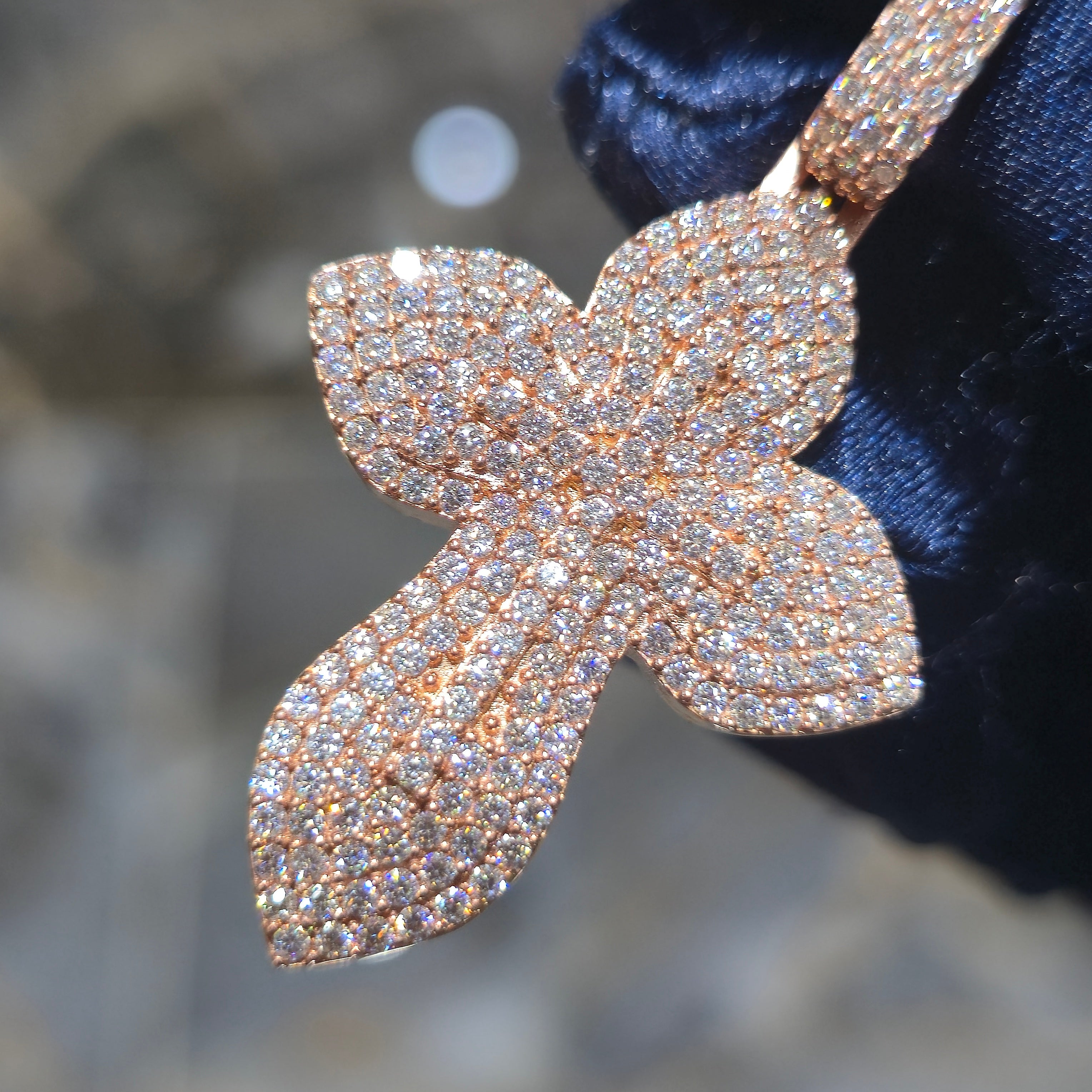 Moissanite Cross Pendant – 925 Sterling Silver |2.36 CTW| Silver, Gold & Rose Gold |