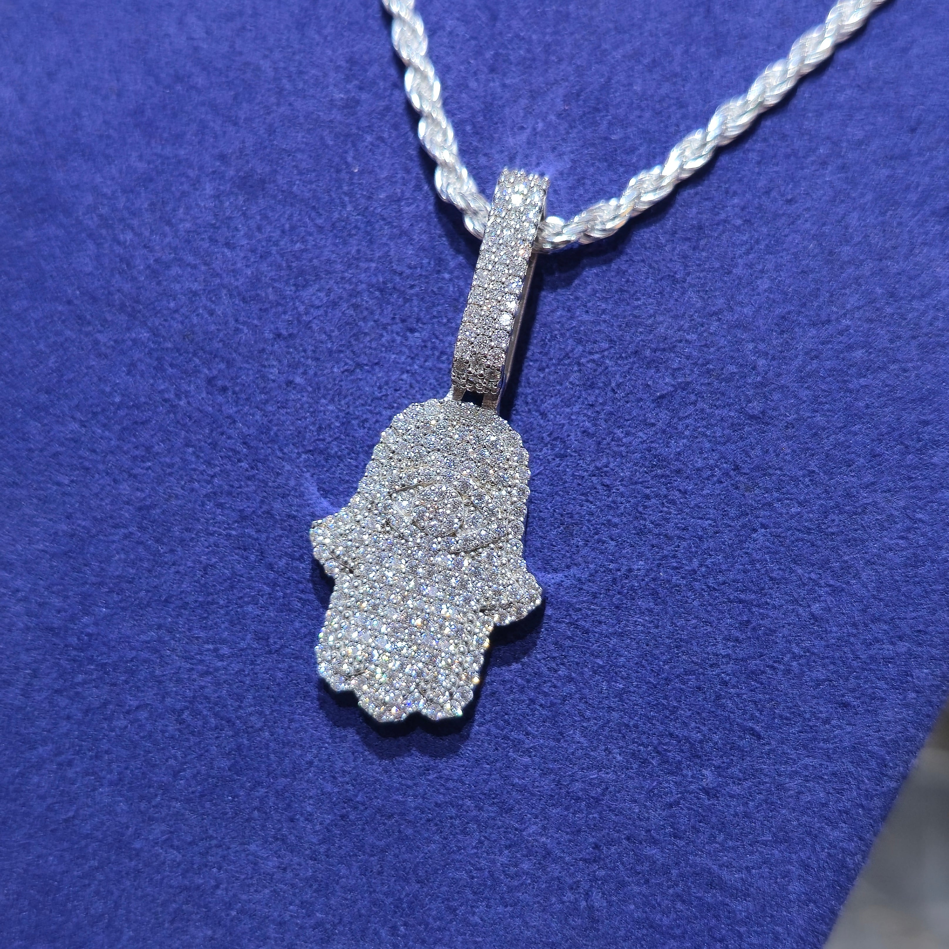 Hamsa Pendant + Rope Chain Combo