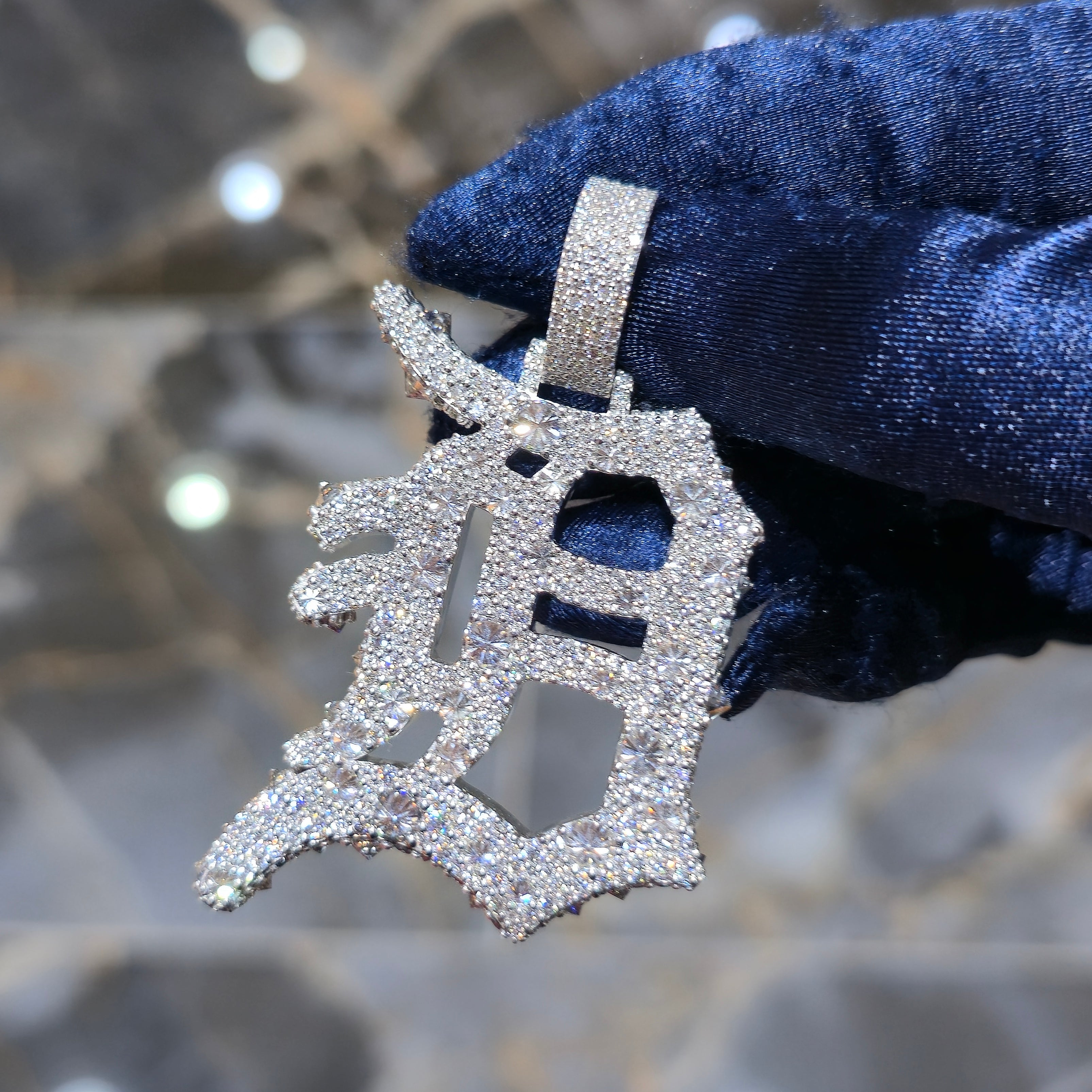 Custom Initial & Tennis Chain Combo – Premium VVS Moissanite