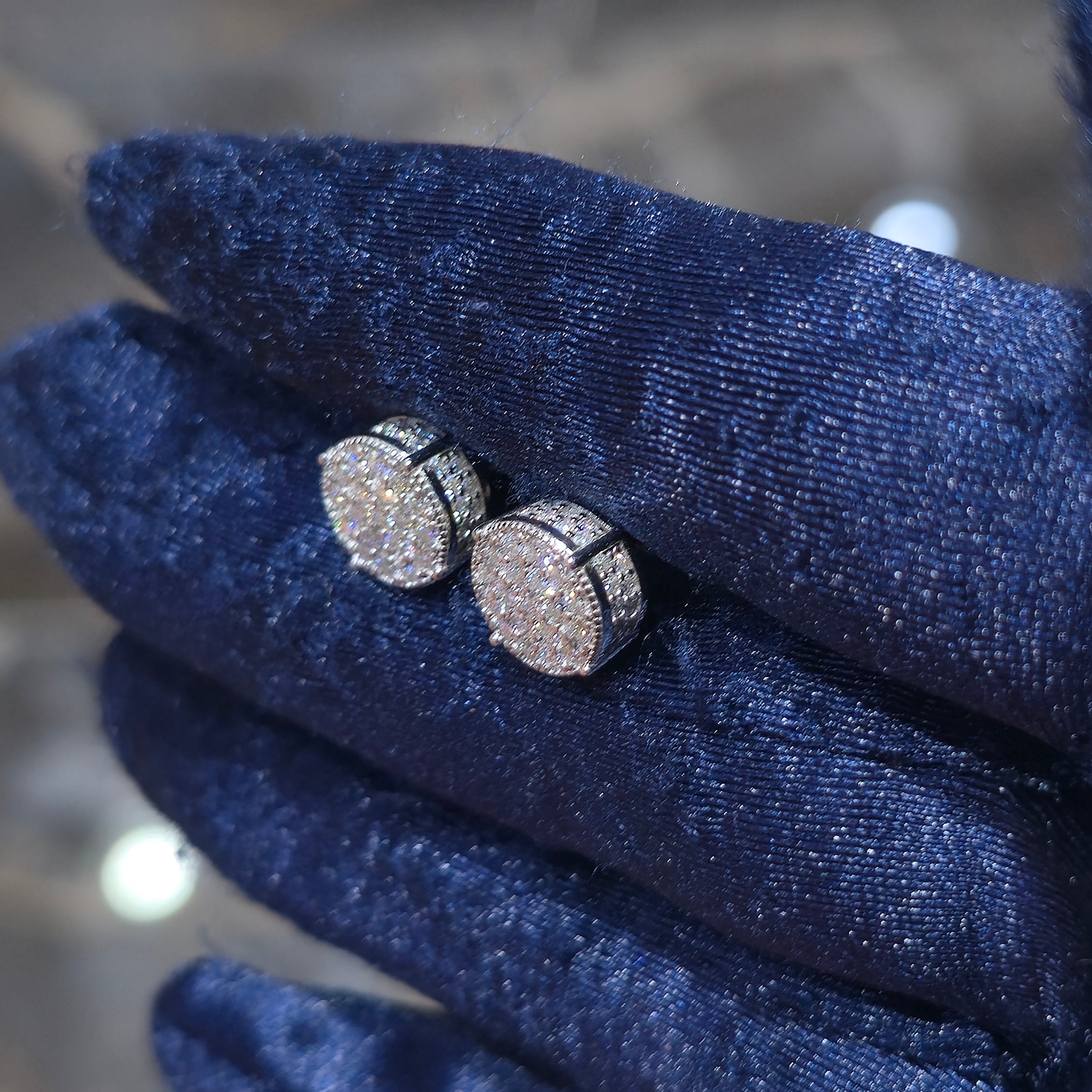 Dazzling Moissanite Stud Earrings - Silver