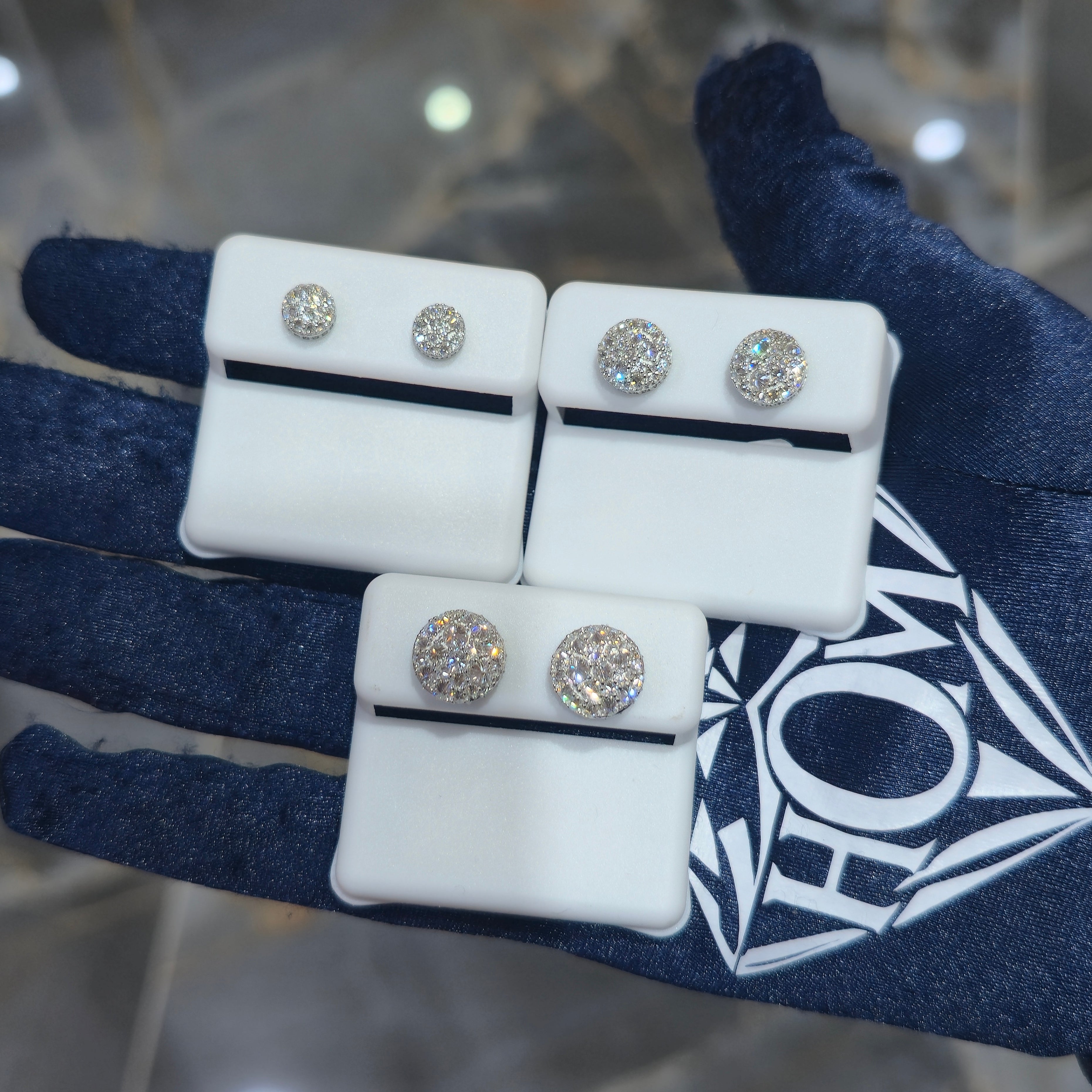 Upside Down Setting Moissanite Earrings