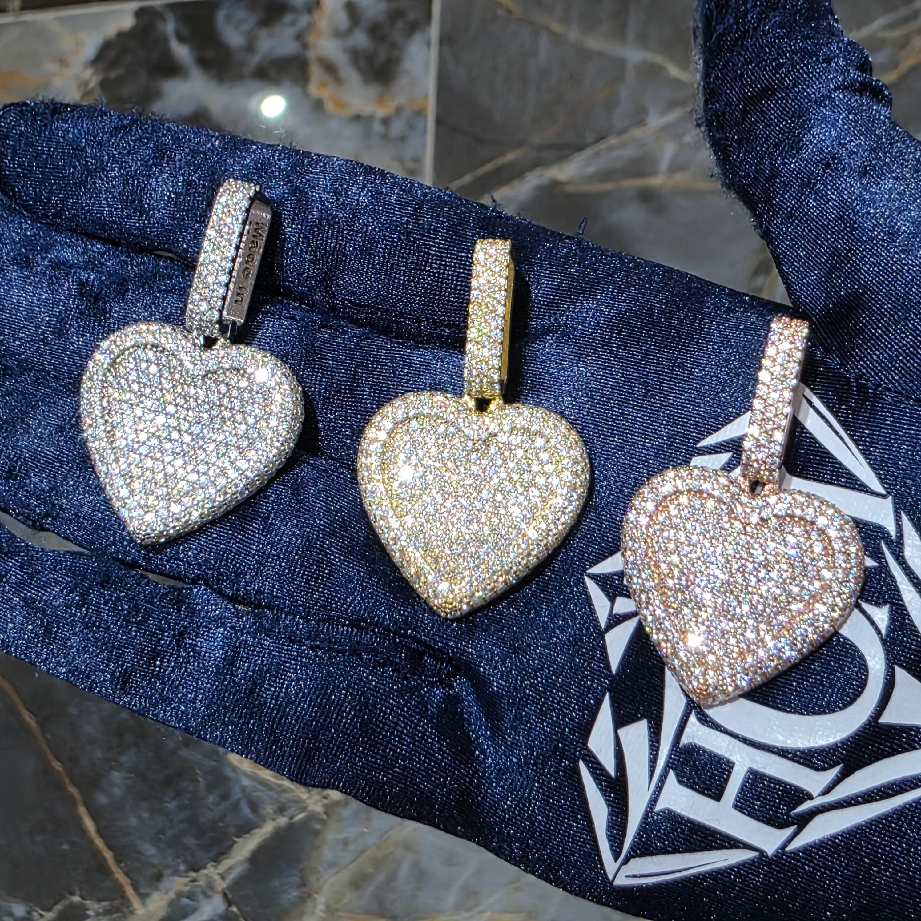 Moissanite Heart Pendant – 925 Sterling Silver | 3.57 CTW | Silver, Gold & Rose Gold