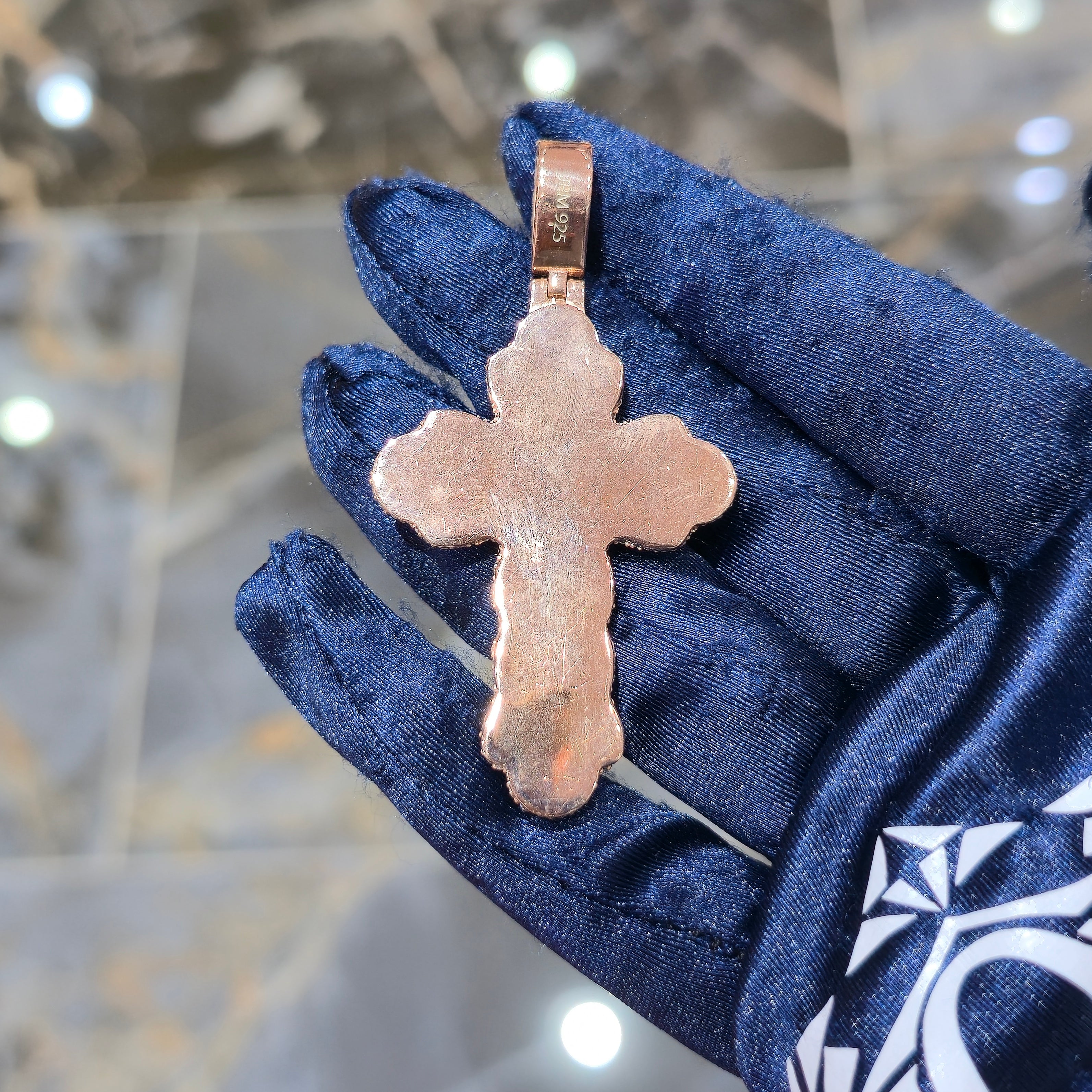 Mixed Cut Moissanite Cross Pendant – 925 Sterling Silver | Solid Back | 8.00 CTW | 2.5 Inch