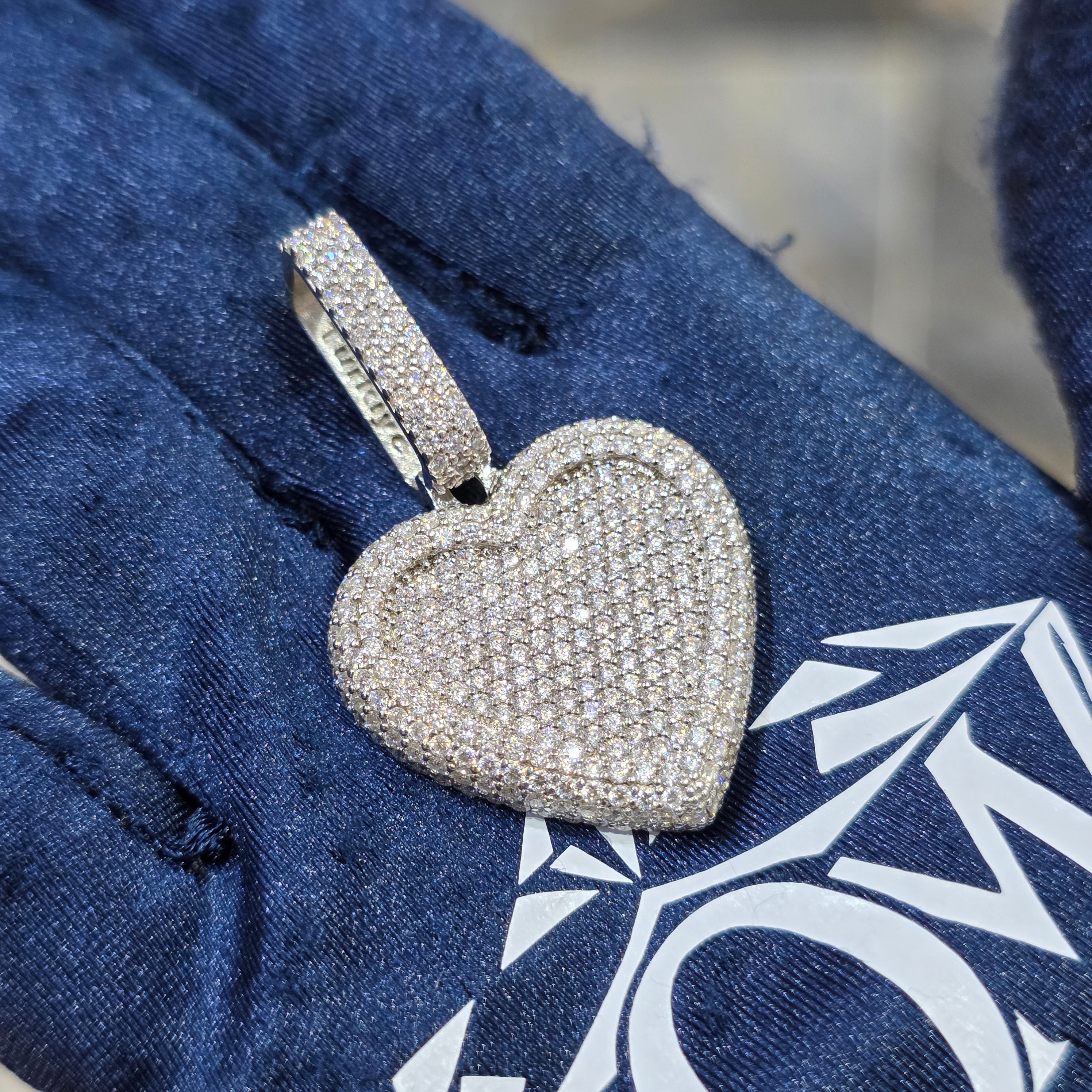 Moissanite Heart Pendant – 925 Sterling Silver | 3.57 CTW | Silver, Gold & Rose Gold