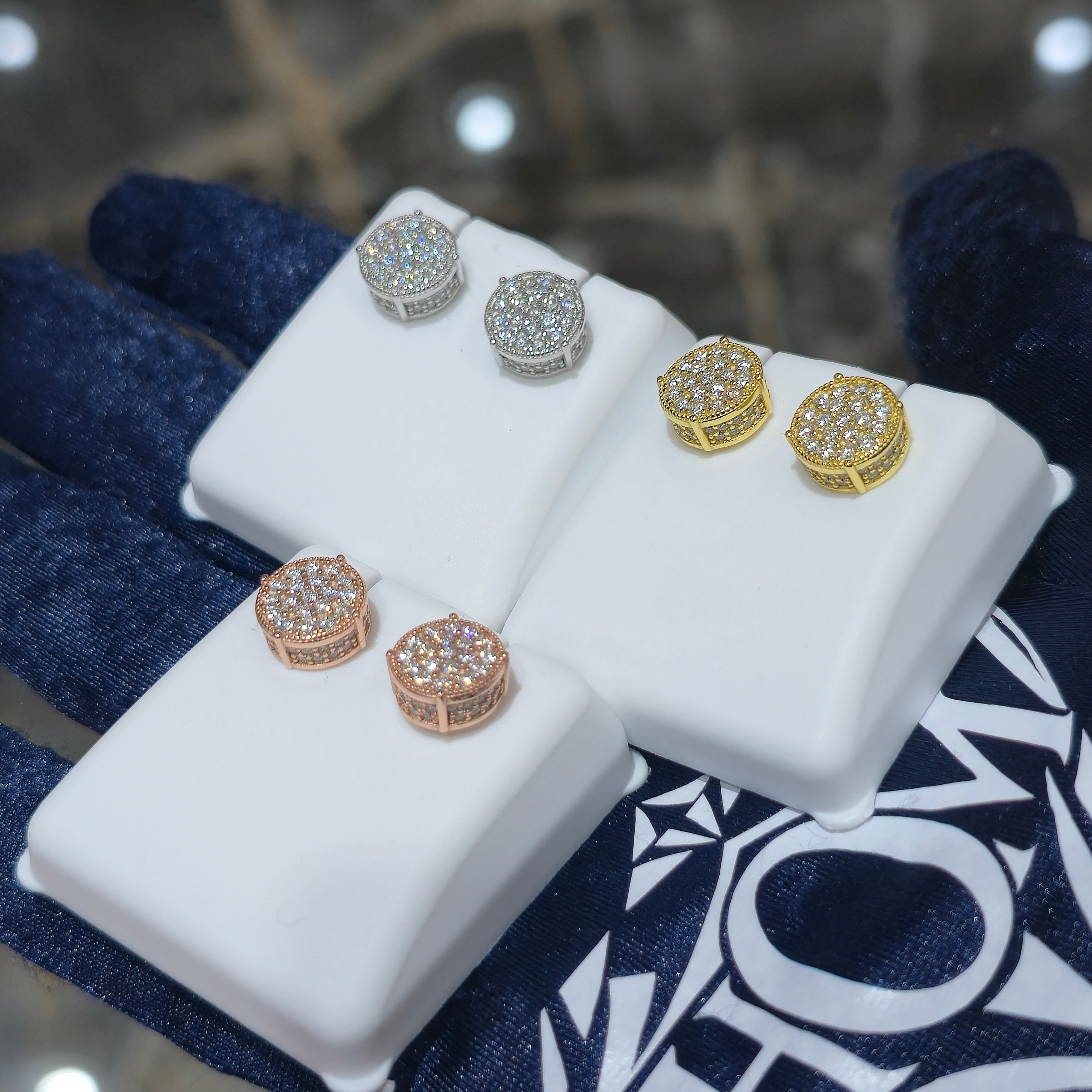 Dazzling Moissanite Stud Earrings - Silver