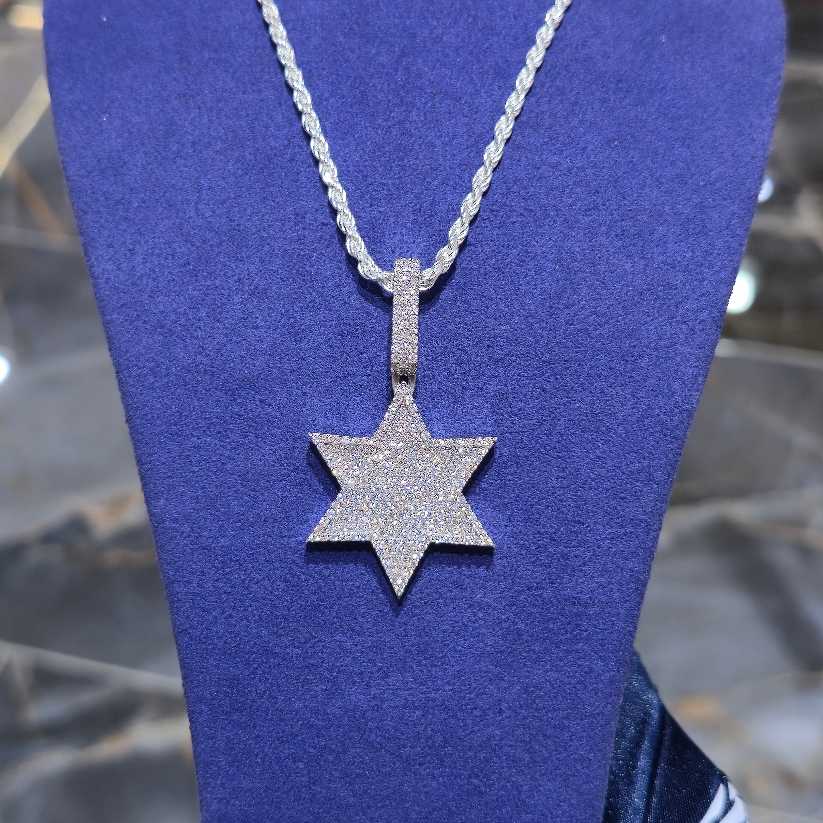 Star of David Pendant + Rope Chain Combo