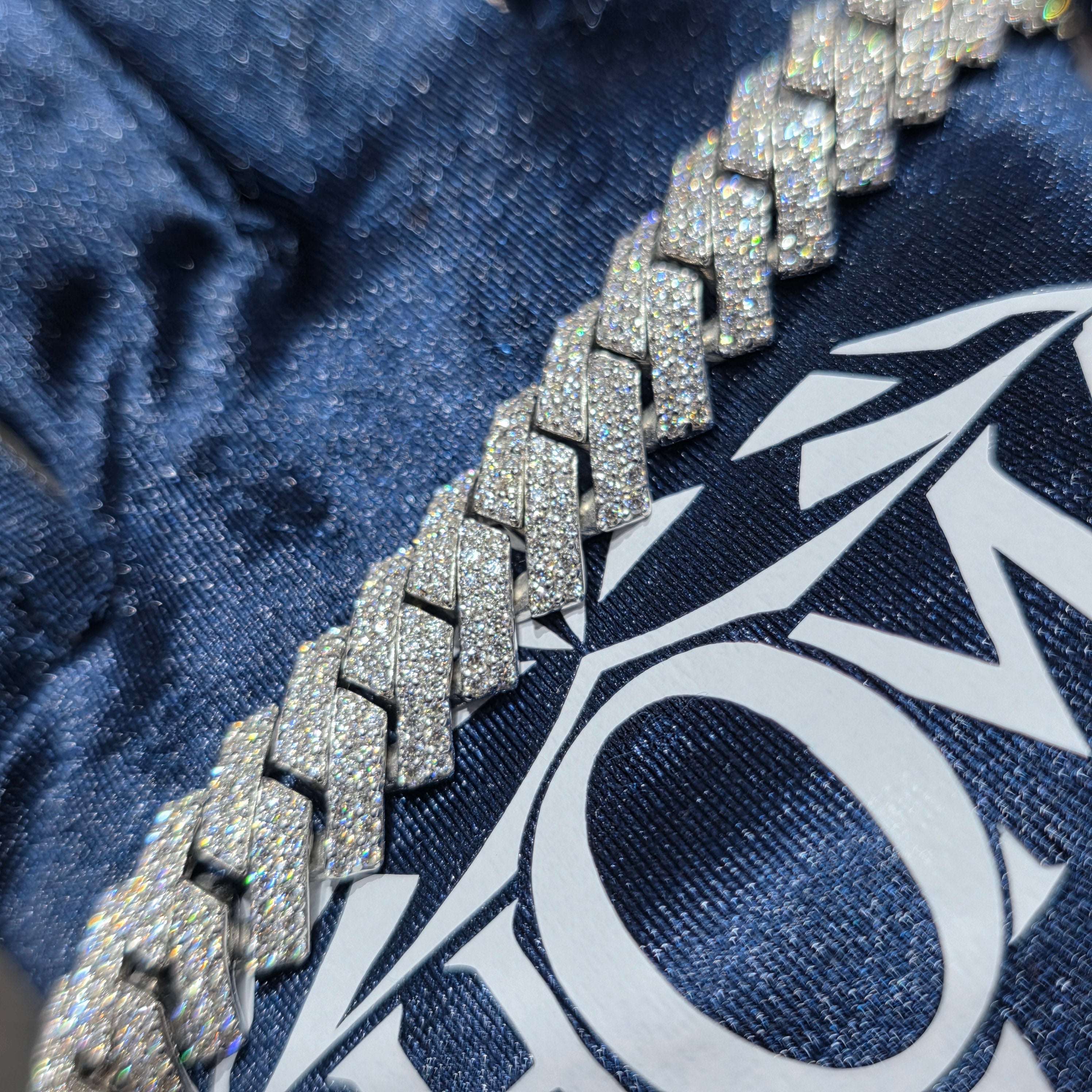 Moissanite Spiked Cuban Link Bracelet  – 925 Sterling Silver | 10MM