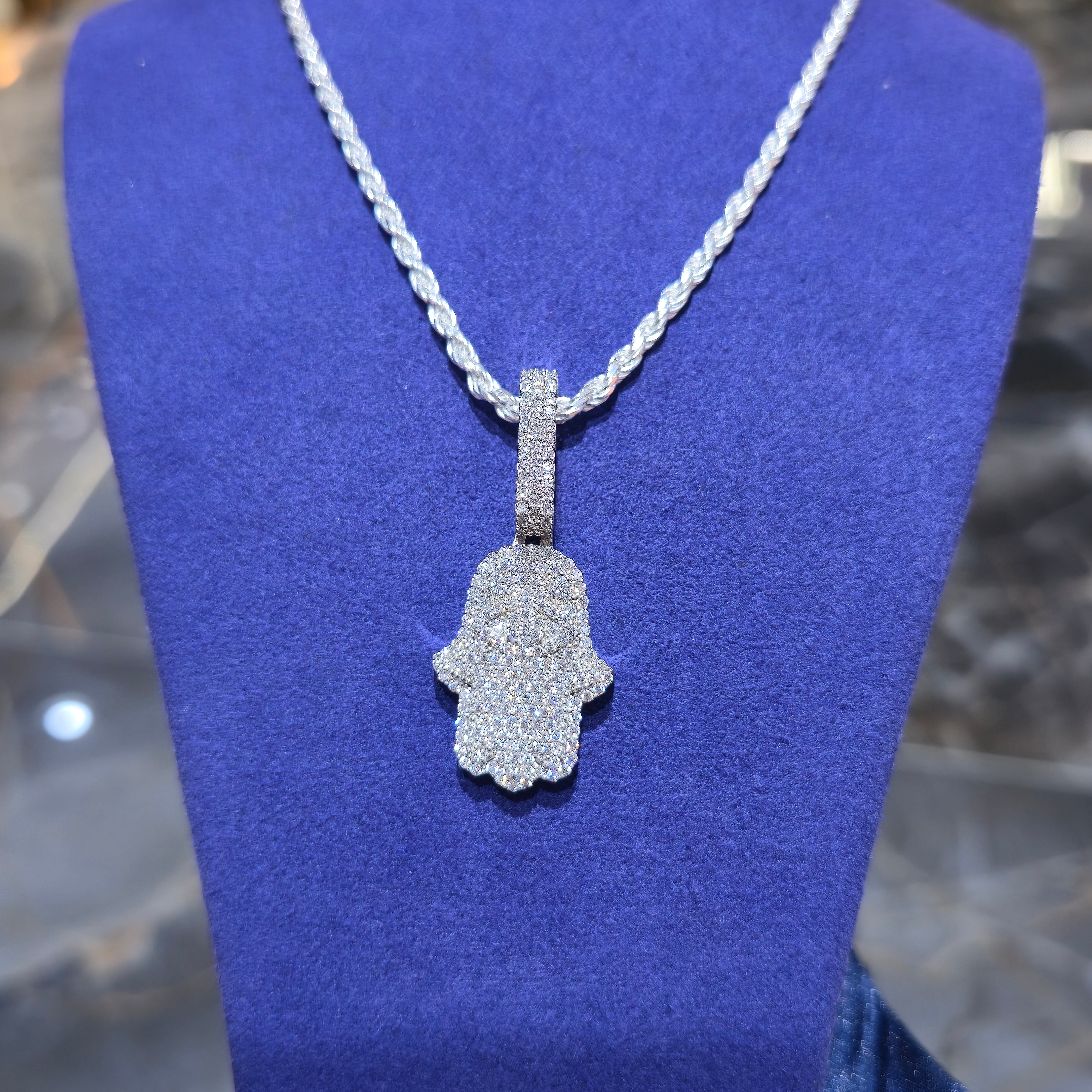 Hamsa Pendant + Rope Chain Combo