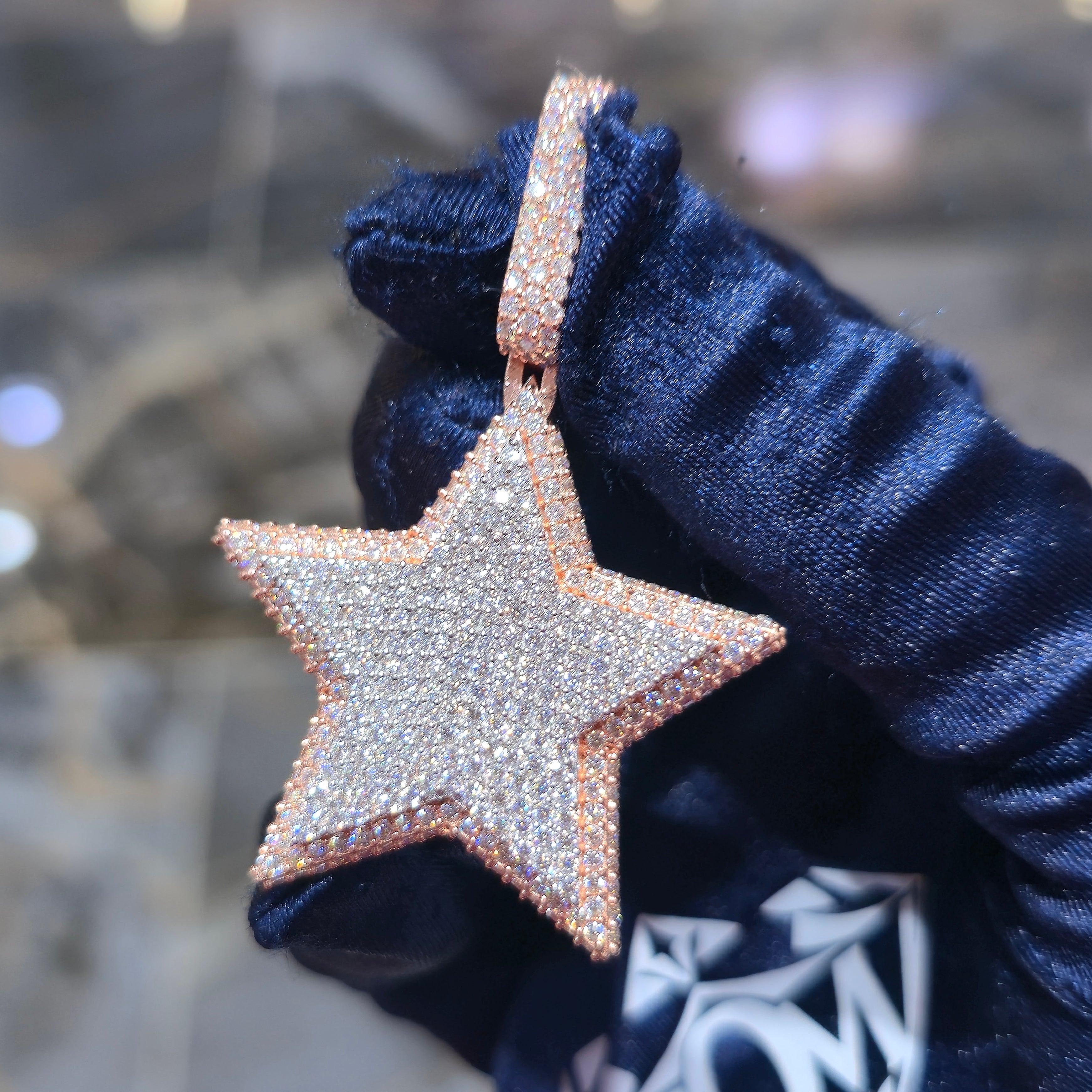 Moissanite Star Pendant – 925 Sterling Silver | 2.67 CTW | Silver, Gold & Rose Gold