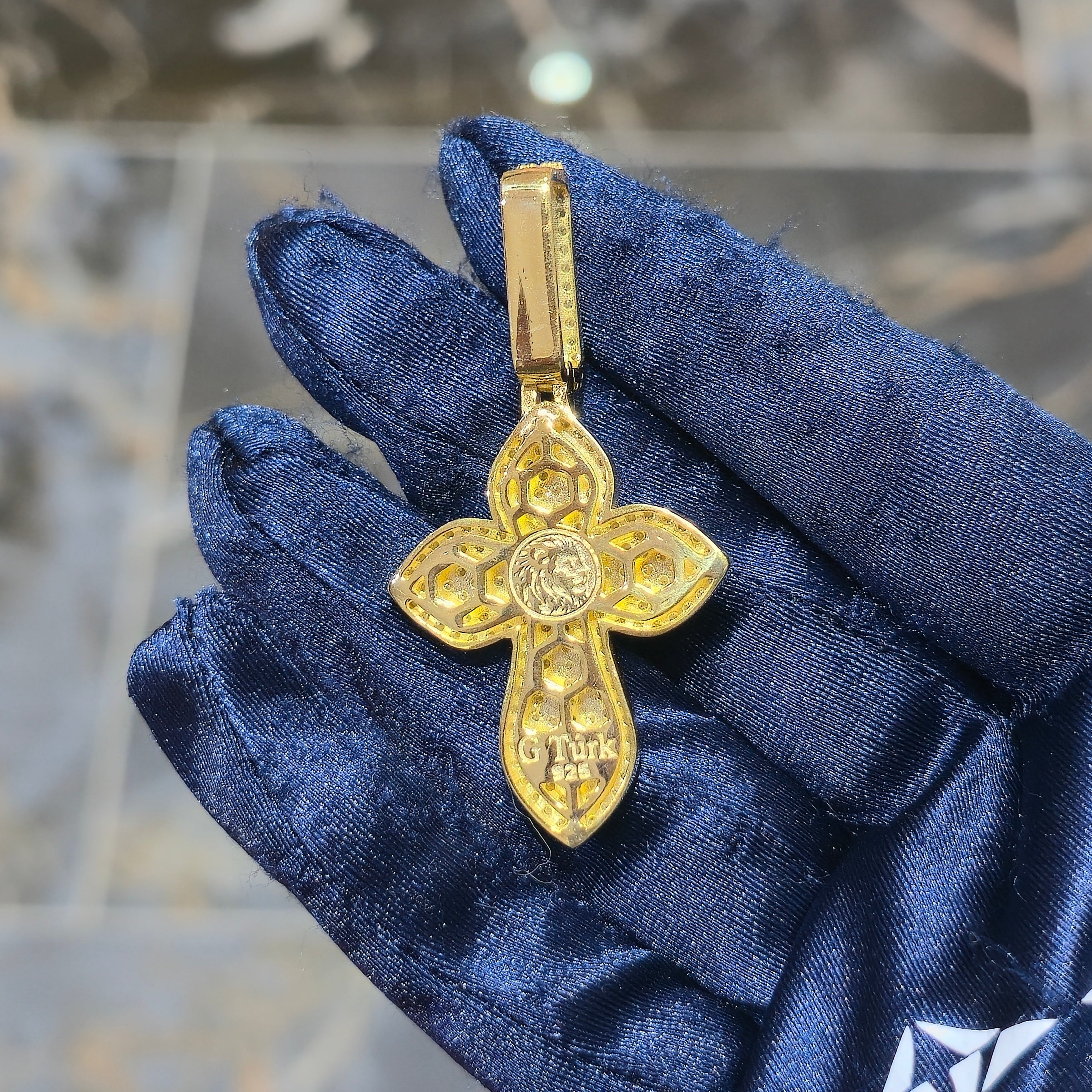 Moissanite Cross Pendant – 925 Sterling Silver |2.36 CTW| Silver, Gold & Rose Gold |