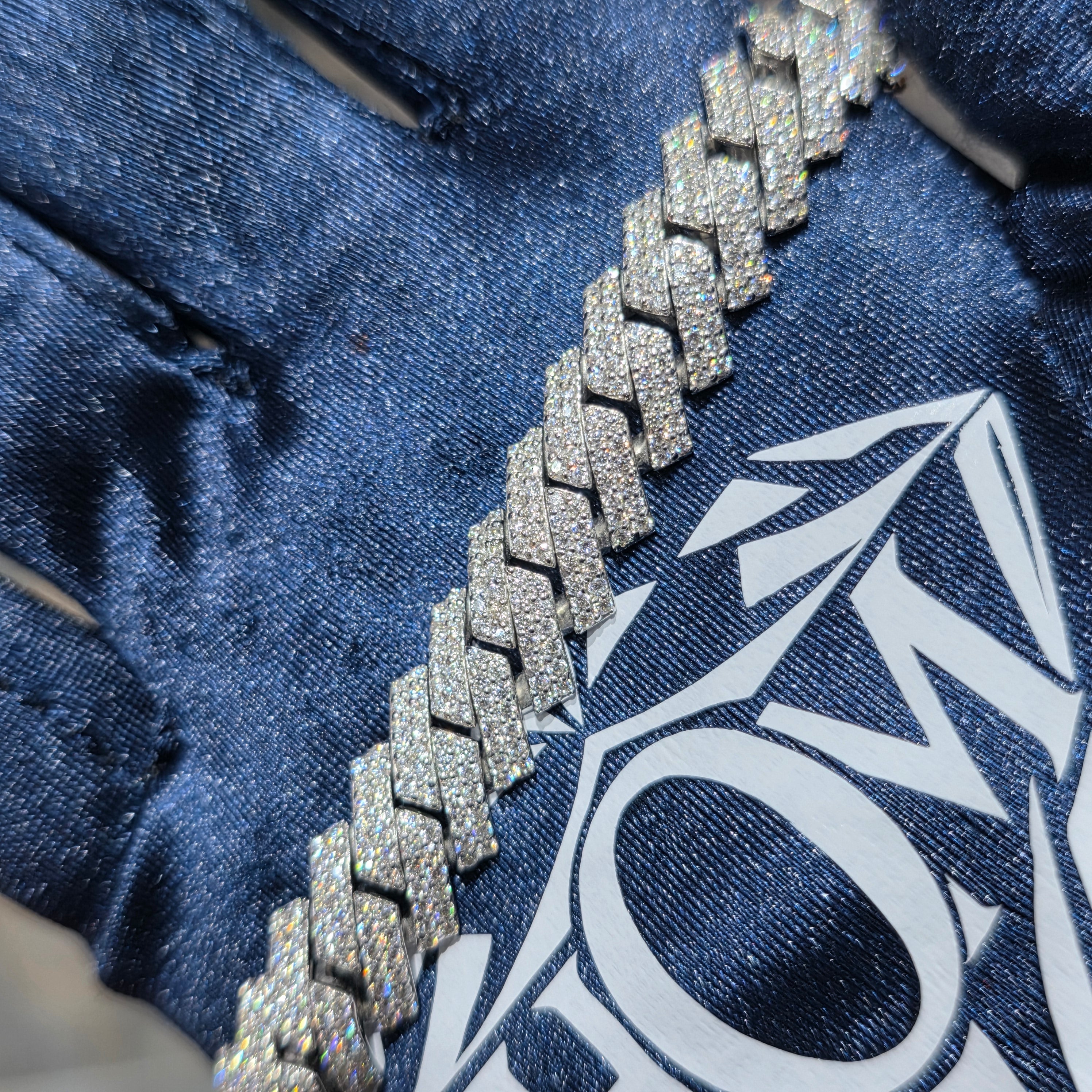 Moissanite Spiked Cuban Link Bracelet  – 925 Sterling Silver | 10MM