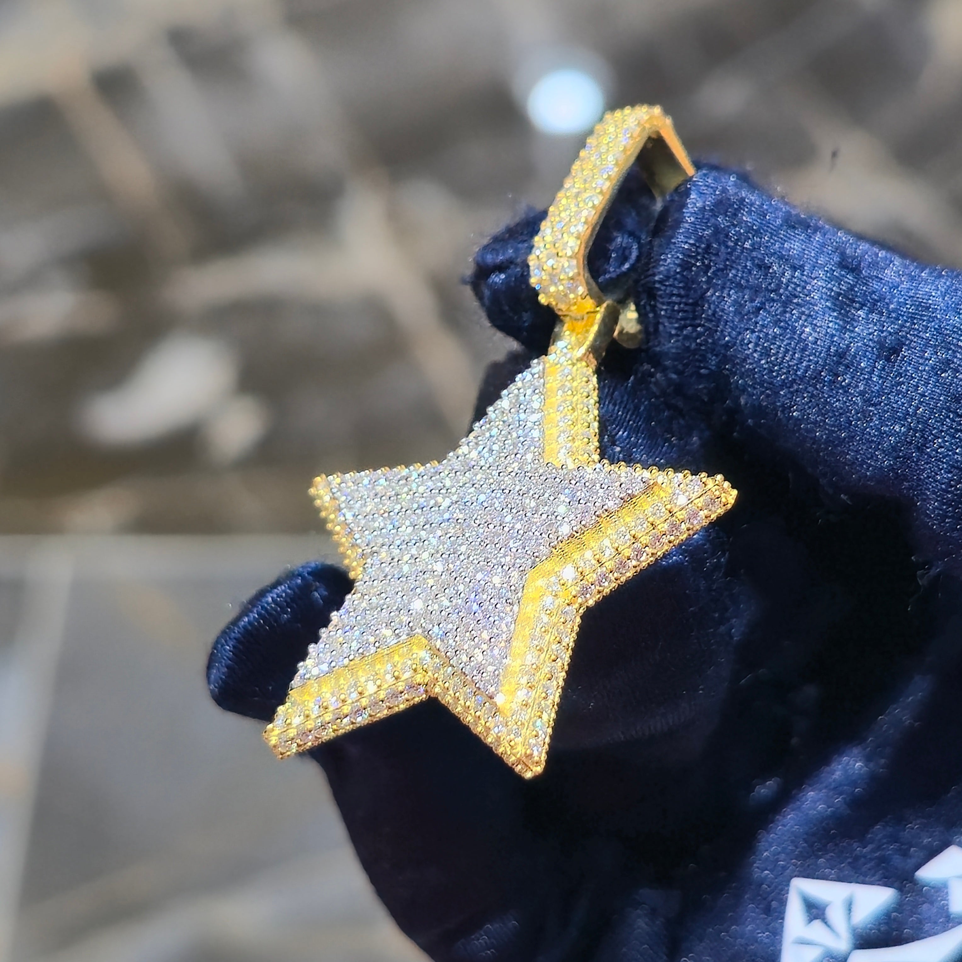 Moissanite Star Pendant – 925 Sterling Silver | 2.67 CTW | Silver, Gold & Rose Gold