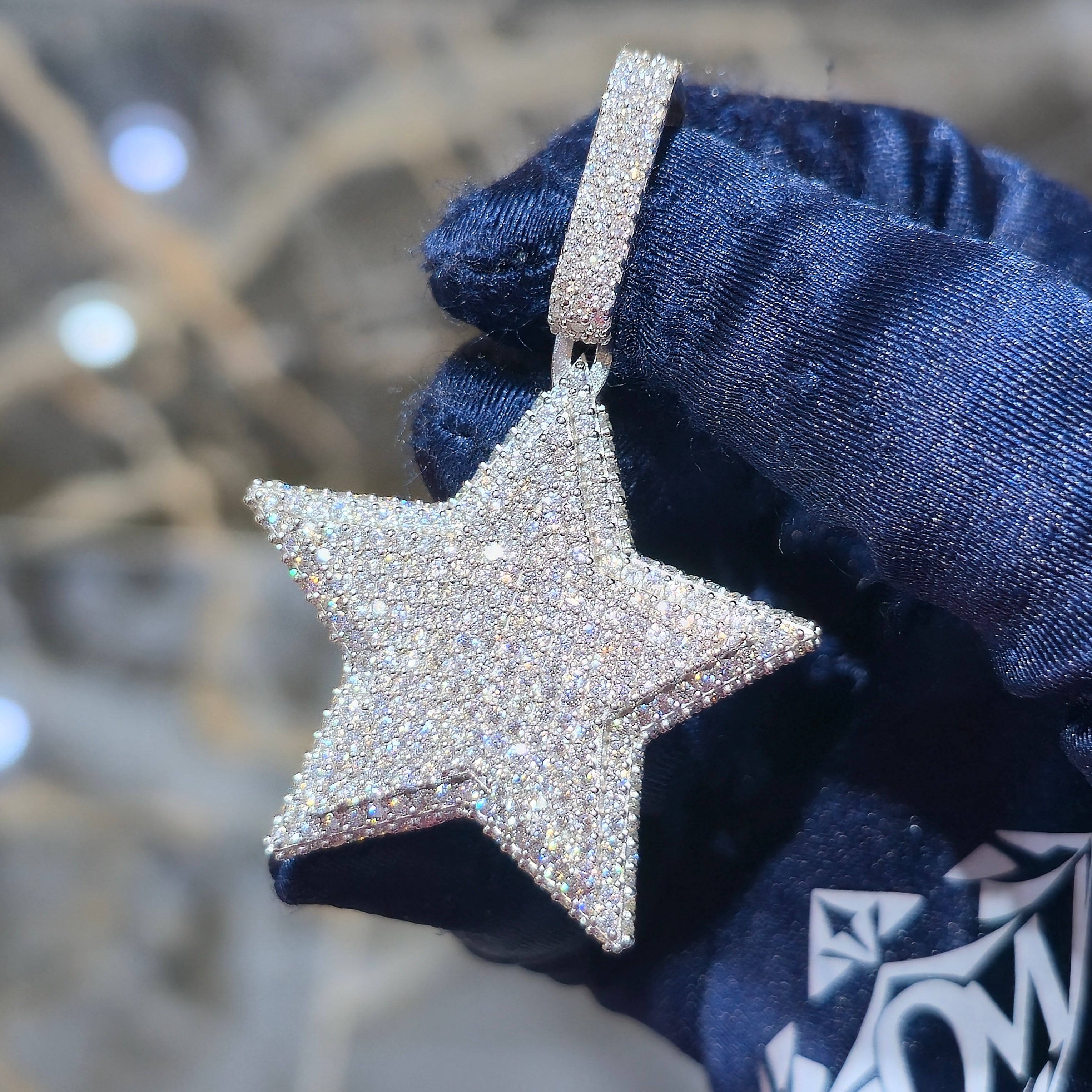 Moissanite Star Pendant – 925 Sterling Silver | 2.67 CTW | Silver, Gold & Rose Gold