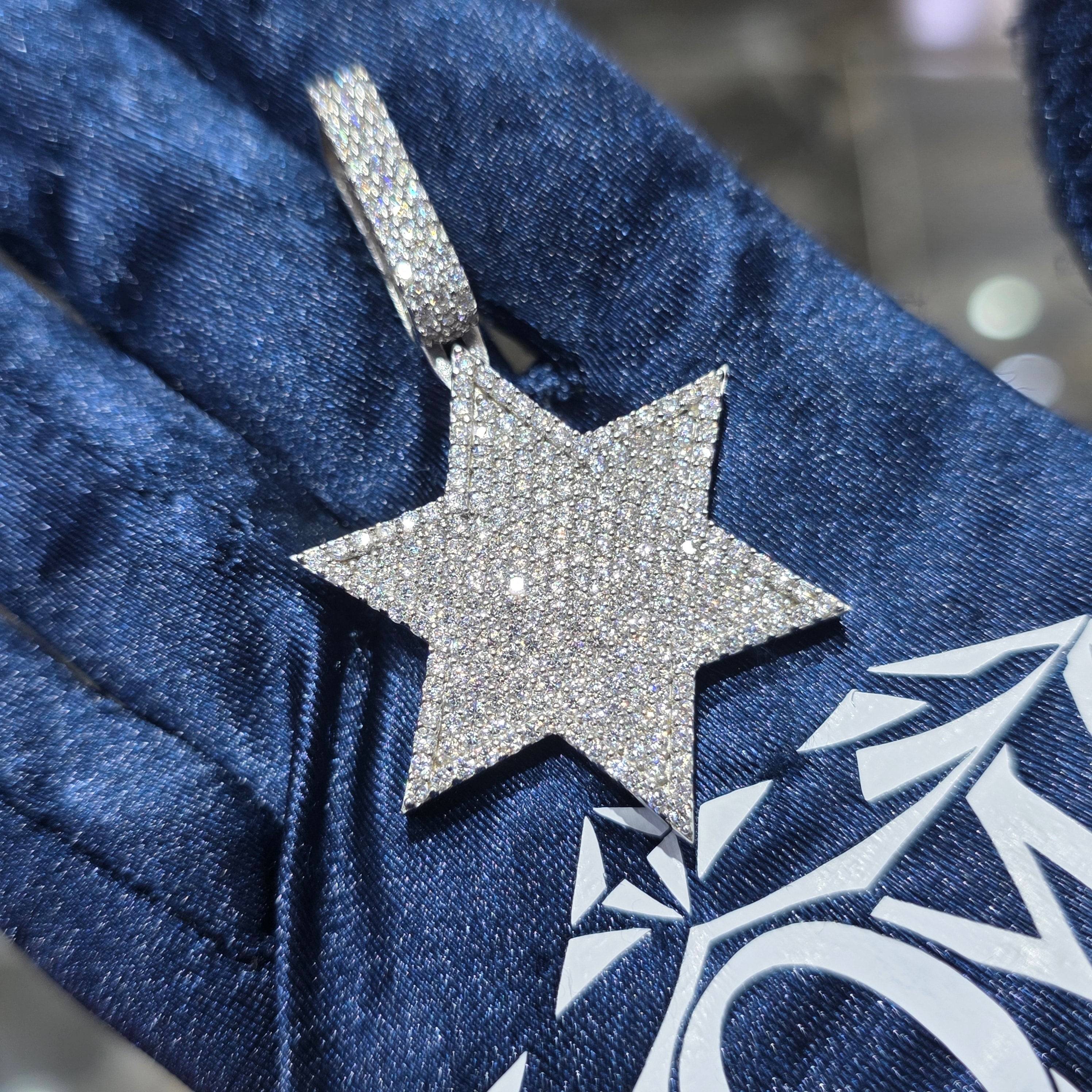Moissanite Star of David Pendant – 925 Sterling Silver | 2.75 CTW | Silver, Gold & Rose Gold