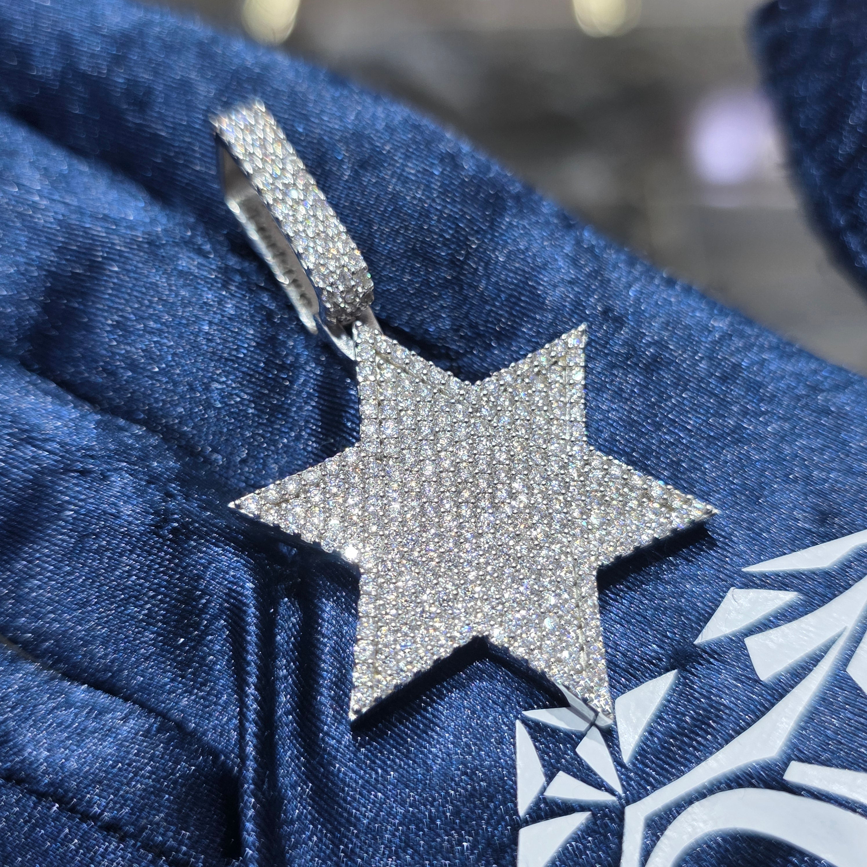 Moissanite Star of David Pendant – 925 Sterling Silver | 2.75 CTW | Silver, Gold & Rose Gold
